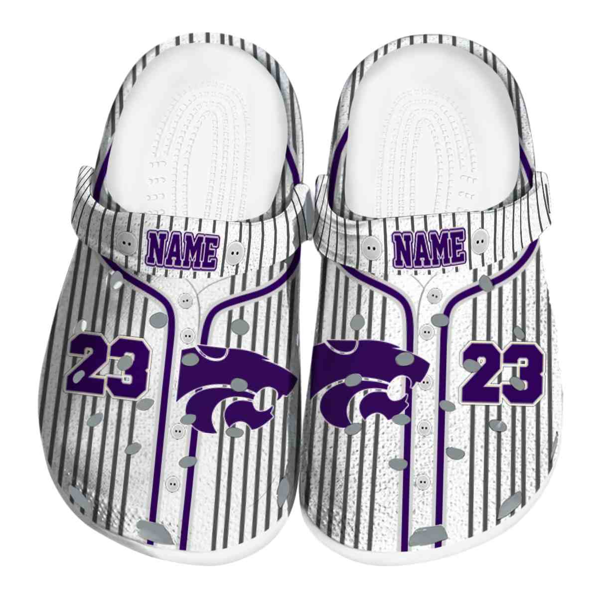 Kansas State Wildcats NCAA Sport Crocs Crocband Clogs Shoes Comfortable For Men Women and Kids