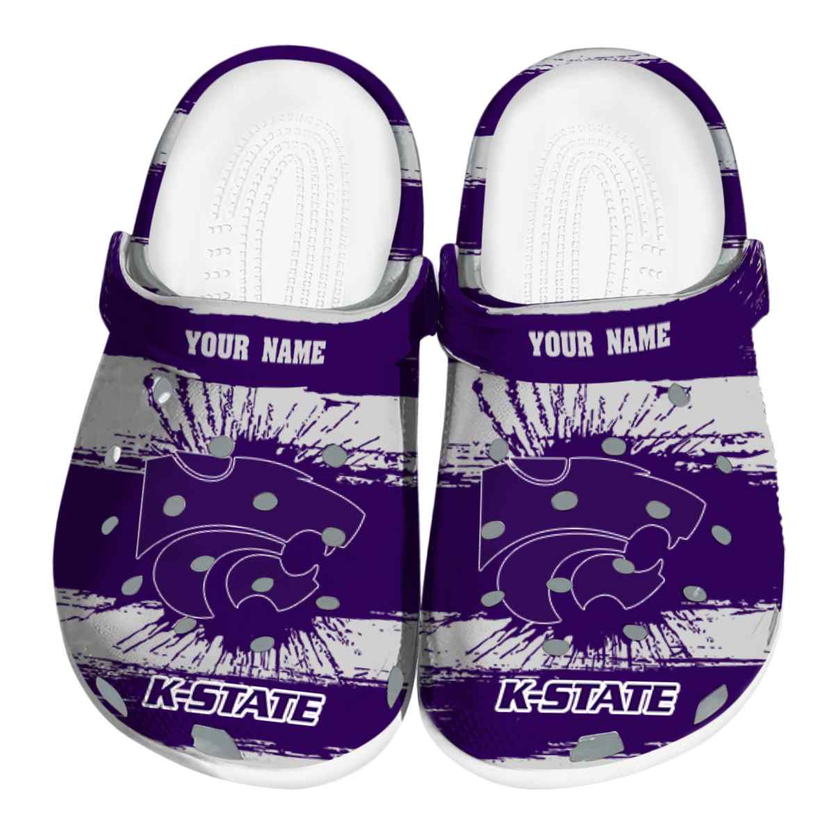 Kansas State Wildcats NCAA Sport Crocs Crocband Clogs Shoes Comfortable For Men Women and Kids