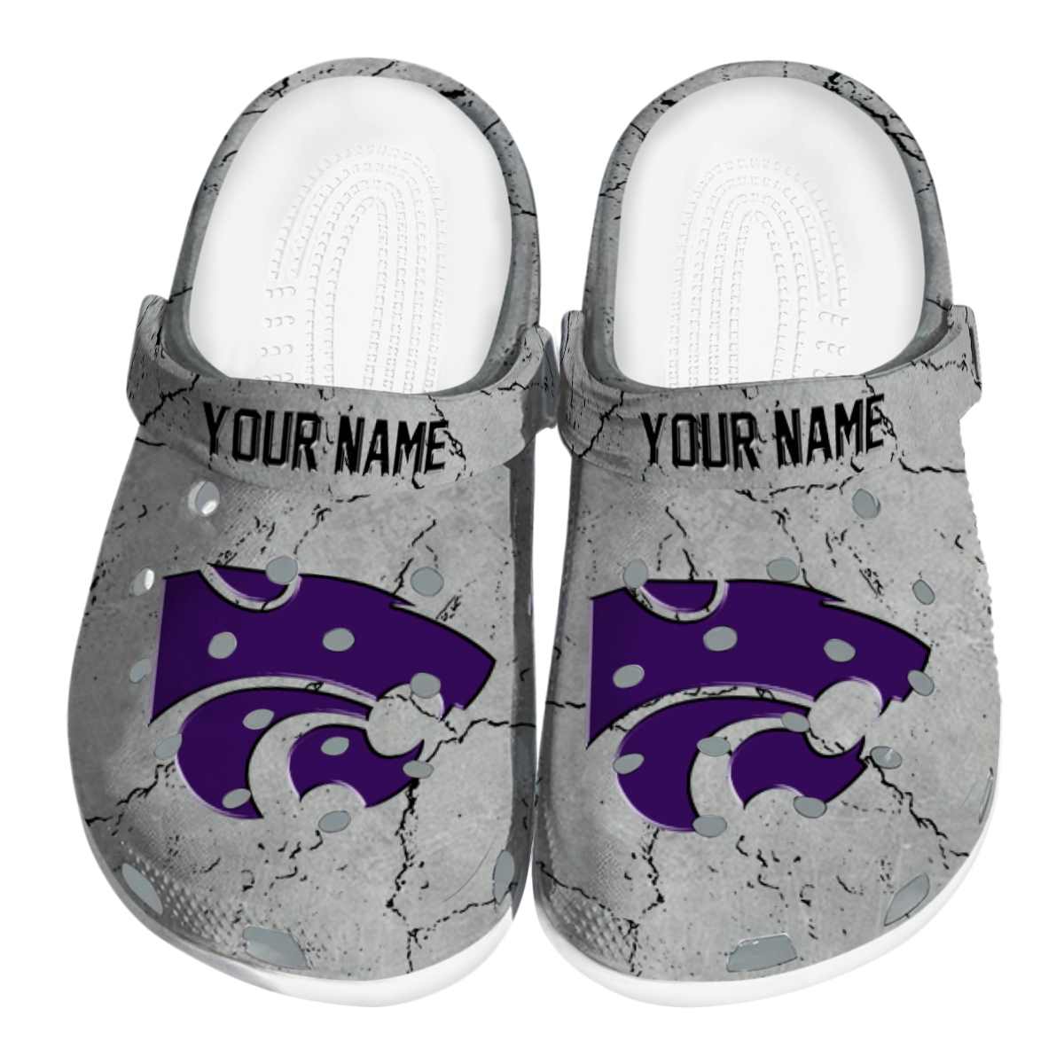 Kansas State Wildcats NCAA Sport Crocs Crocband Clogs Shoes Comfortable For Men Women and Kids