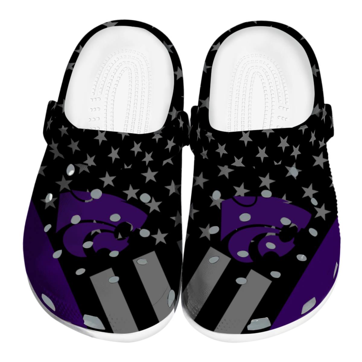 Kansas State Wildcats NCAA Sport Crocs Crocband Clogs Shoes Comfortable For Men Women and Kids