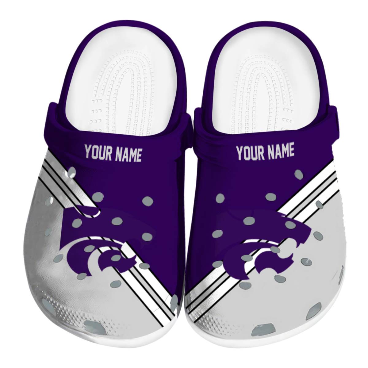 Kansas State Wildcats NCAA Sport Crocs Crocband Clogs Shoes Comfortable For Men Women and Kids