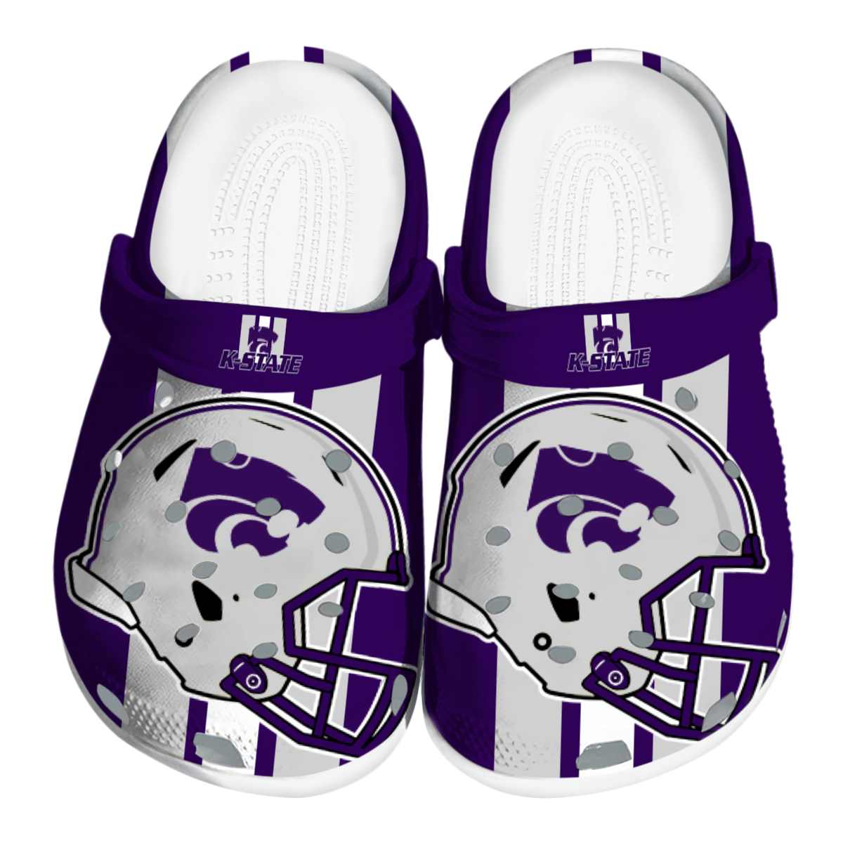 Kansas State Wildcats NCAA Sport Crocs Crocband Clogs Shoes Comfortable For Men Women and Kids