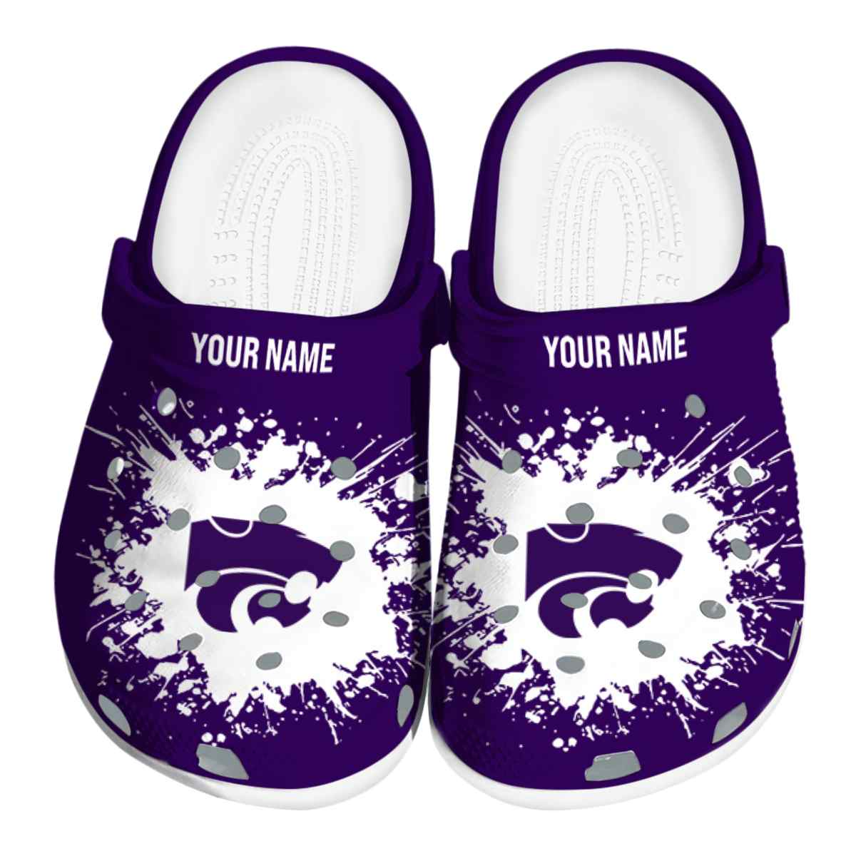 Kansas State Wildcats NCAA Sport Crocs Crocband Clogs Shoes Comfortable For Men Women and Kids