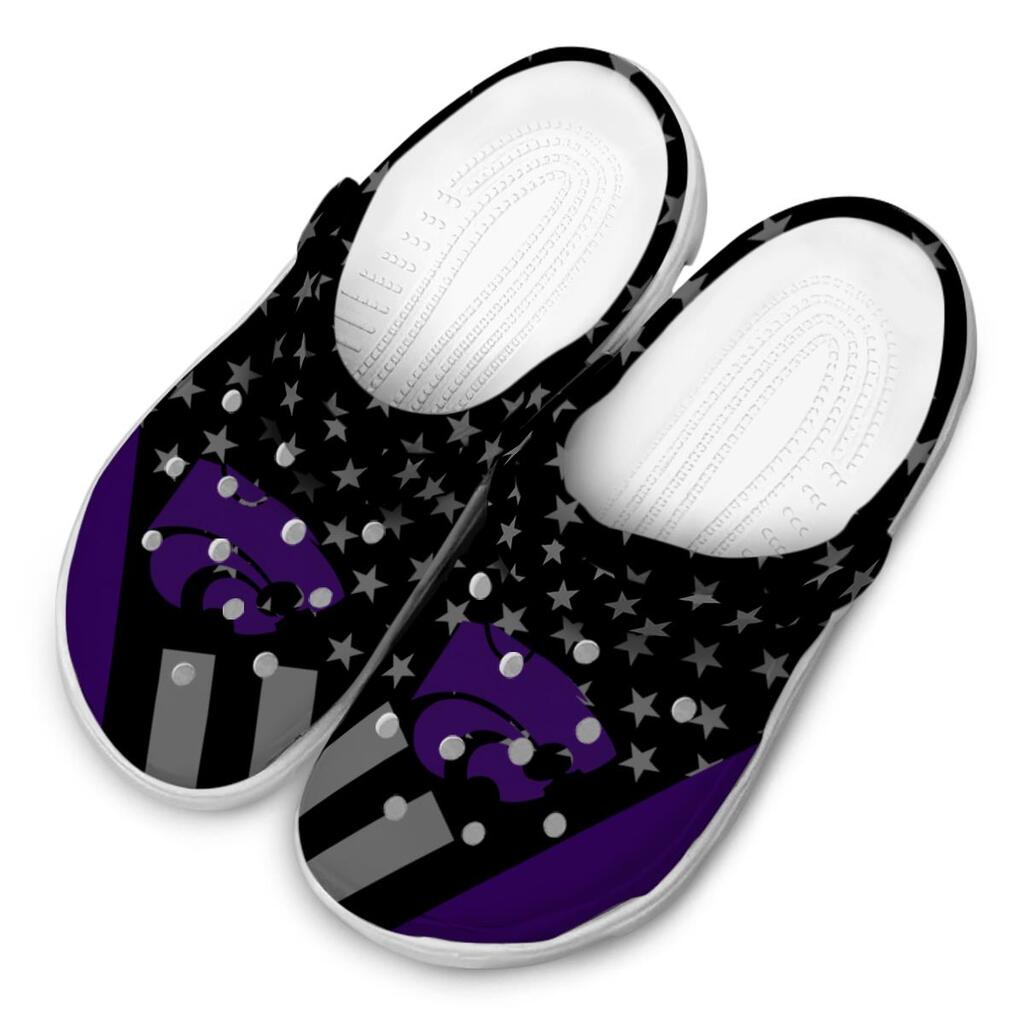 Kansas State Wildcats Stellar Stripes Theme ClogTVC1801779 - Image 4