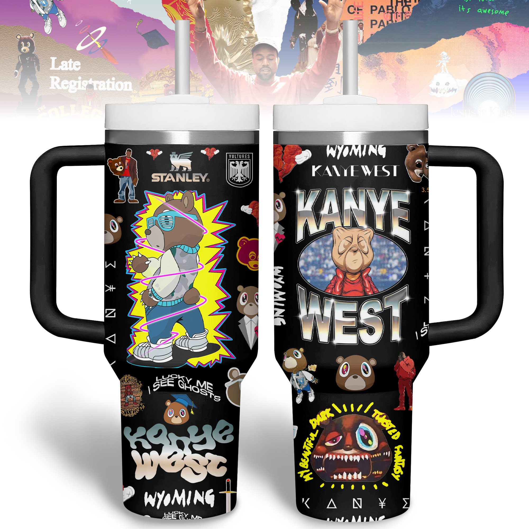 Kanye West Music Custom Stanley Cup 40 oz 30 oz Tumbler With HandleTVC2301311