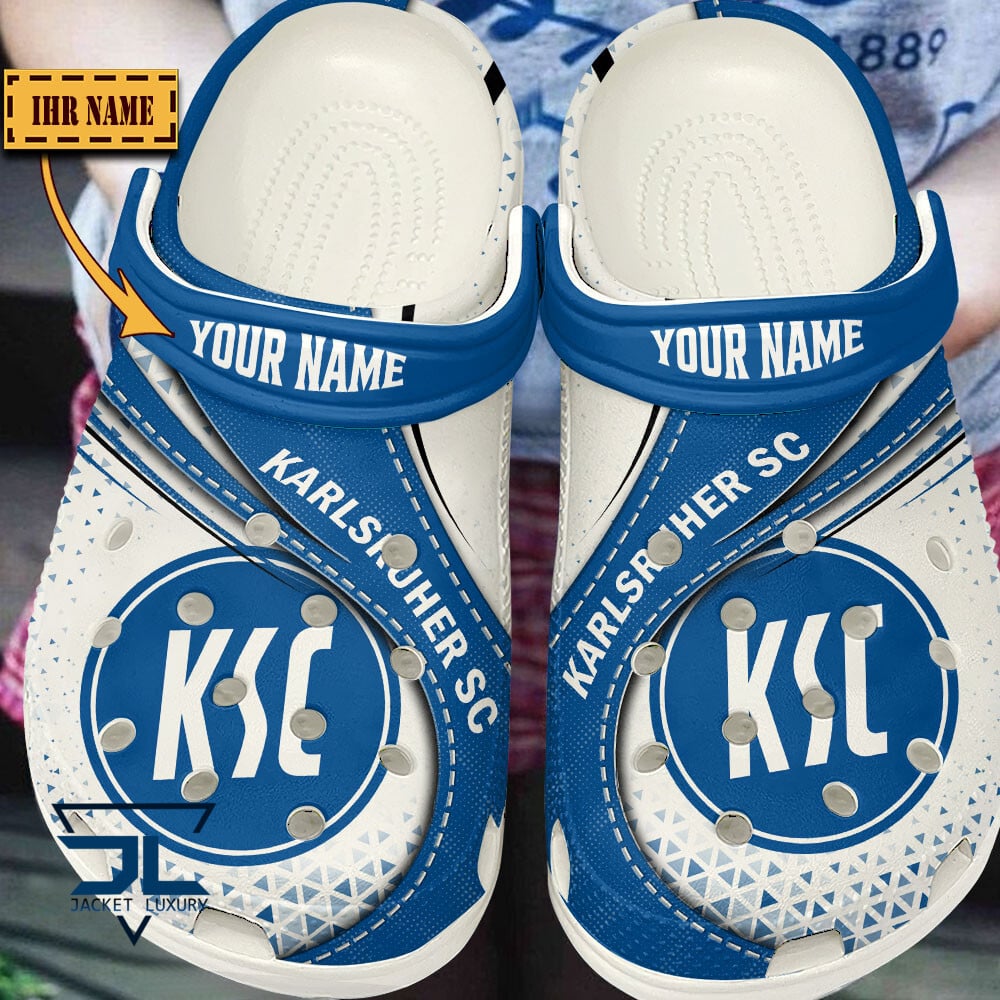 Karlsruher SC Bundesliga Sport Crocs Crocband Clogs Shoes Comfortable For Men Women and Kids