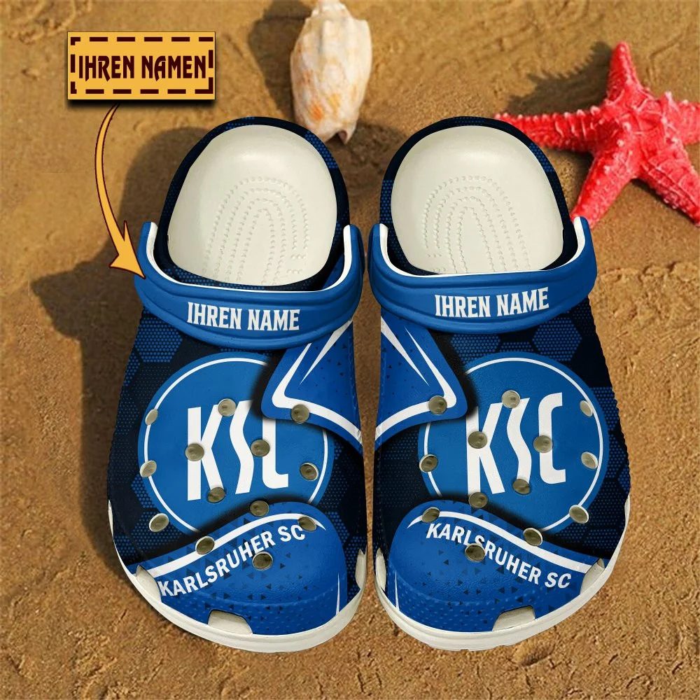 Karlsruher SC Bundesliga Sport Crocs Crocband Clogs Shoes Comfortable For Men Women and Kids