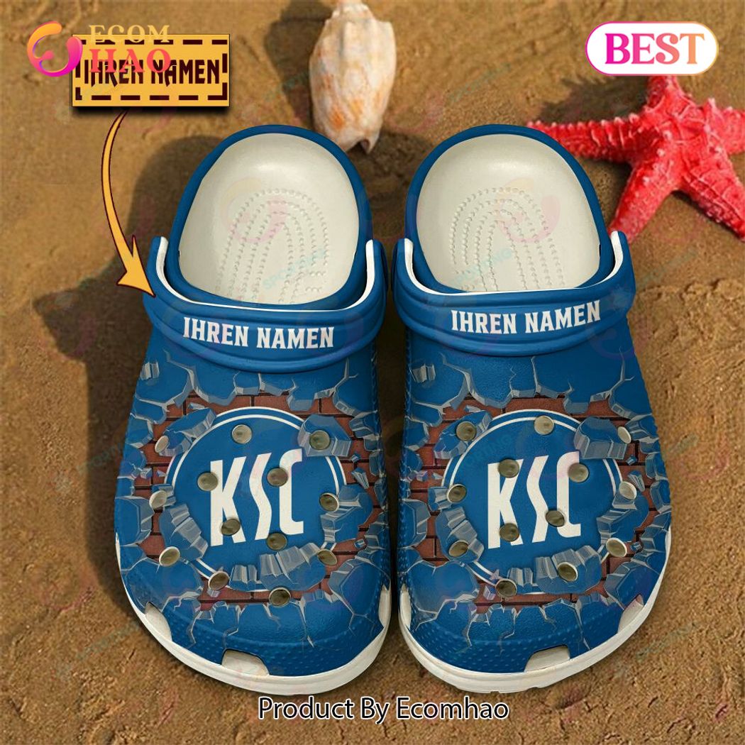 Karlsruher SC Bundesliga Sport Crocs Crocband Clogs Shoes Comfortable For Men Women and Kids