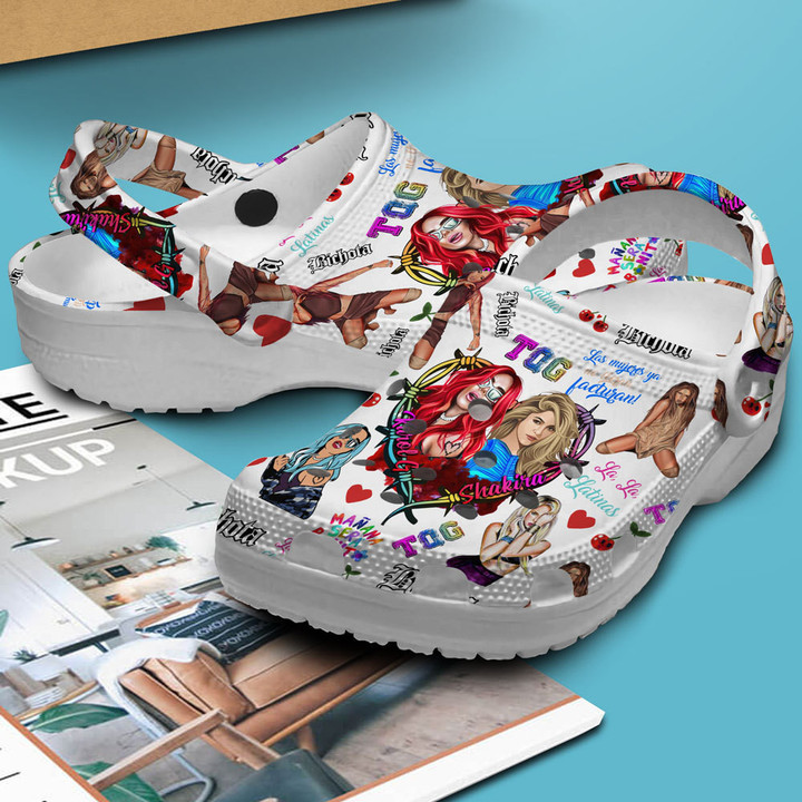 Karol G And Shakira Music Crocs Crocband Clogs Shoes Comfortable For Men Women and Kids - Image 2