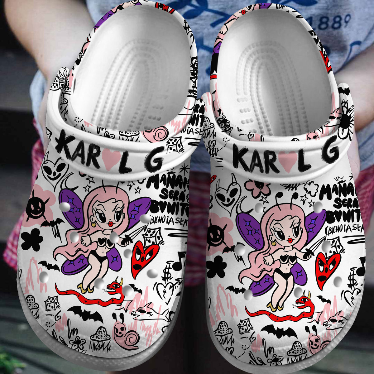 Karol G Music Crocs Crocband Clogs Shoes Comfortable For Men Women and Kids