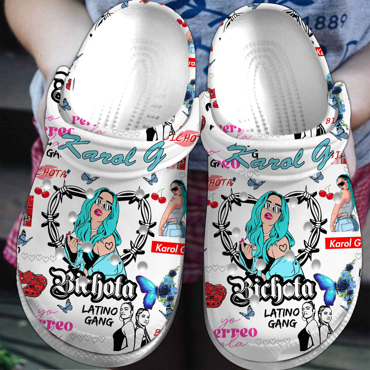 Karol G Music Crocs Crocband Clogs Shoes Comfortable For Men Women and Kids