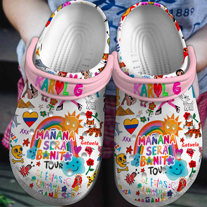 Karol G Music Crocs Crocband Clogs Shoes Comfortable For Men Women and Kids