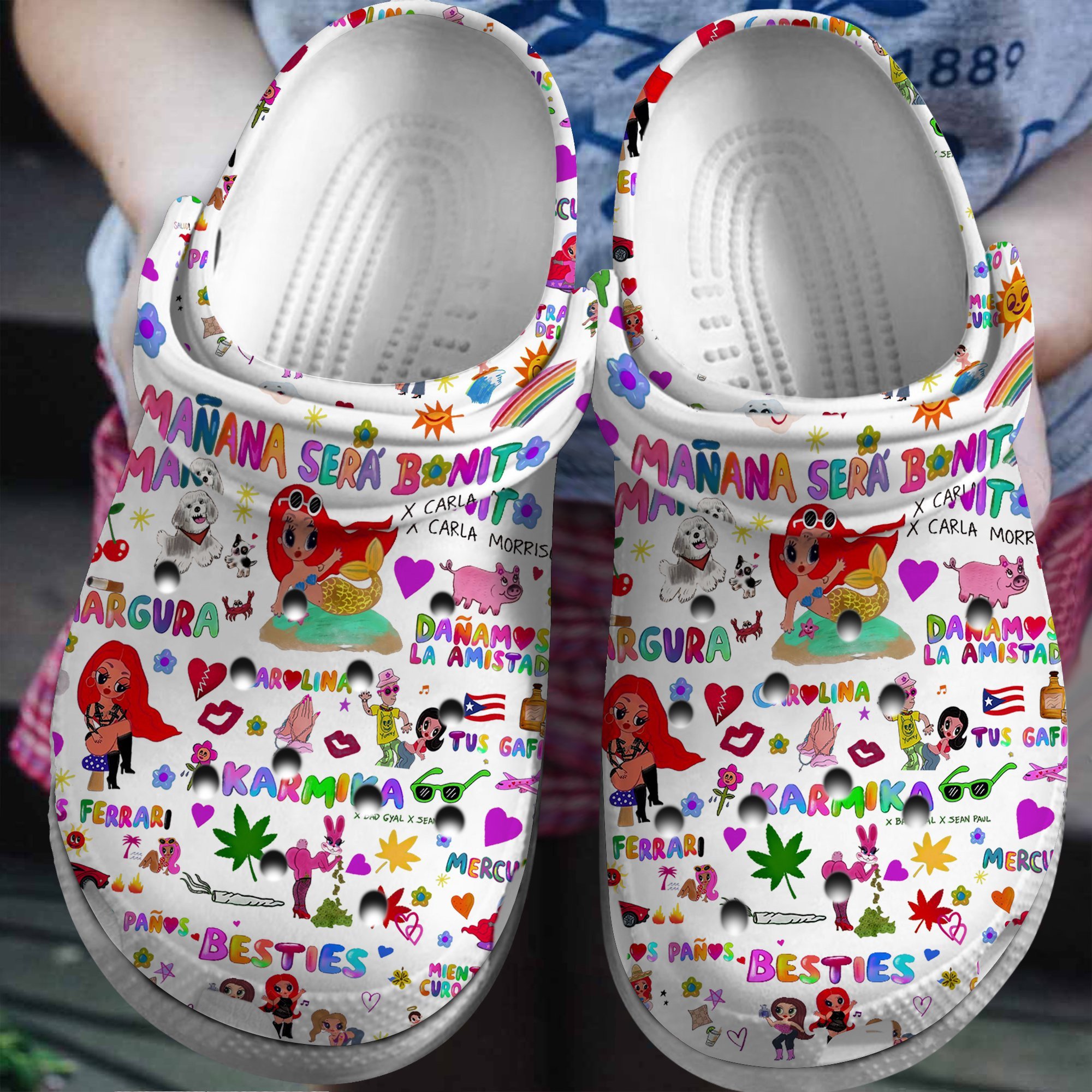 Karol G Music maÃ±ana serÃ¡ bonito Crocs Crocband Clogs Shoes Comfortable For Men Women and Kids