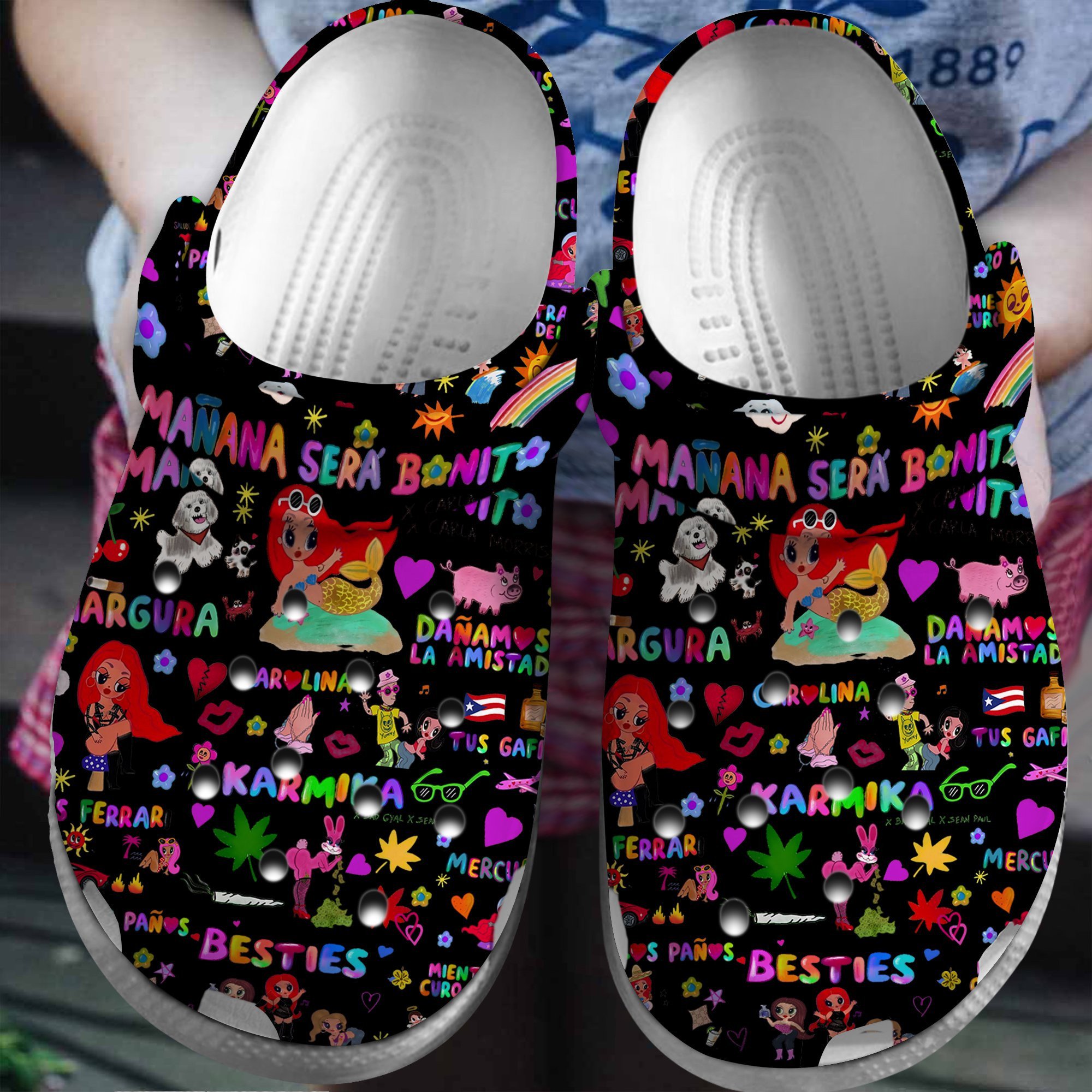 Karol G Music maÃ±ana serÃ¡ bonito Crocs Crocband Clogs Shoes Comfortable For Men Women and Kids