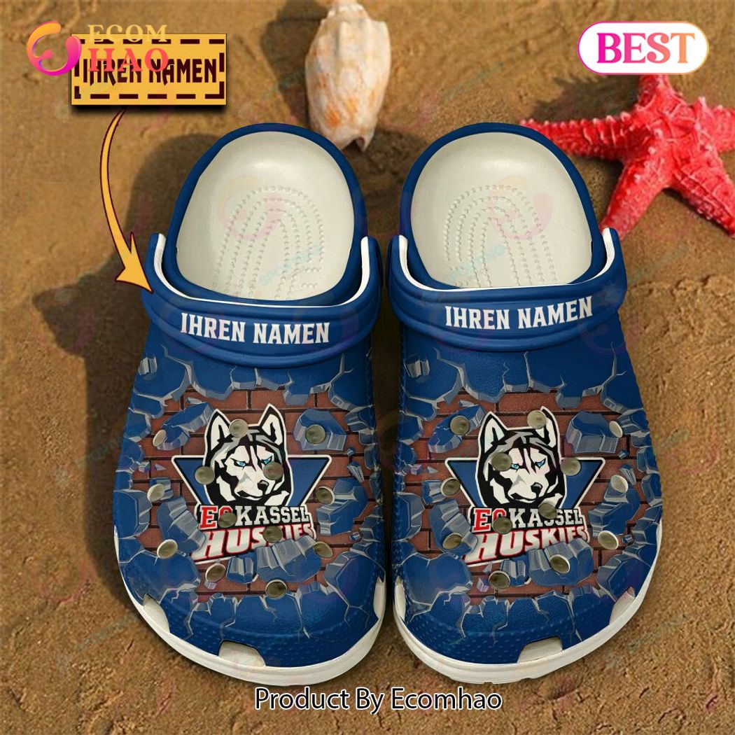 Kassel Huskies DEL Hockey Sport Crocs Crocband Clogs Shoes Comfortable For Men Women and Kids