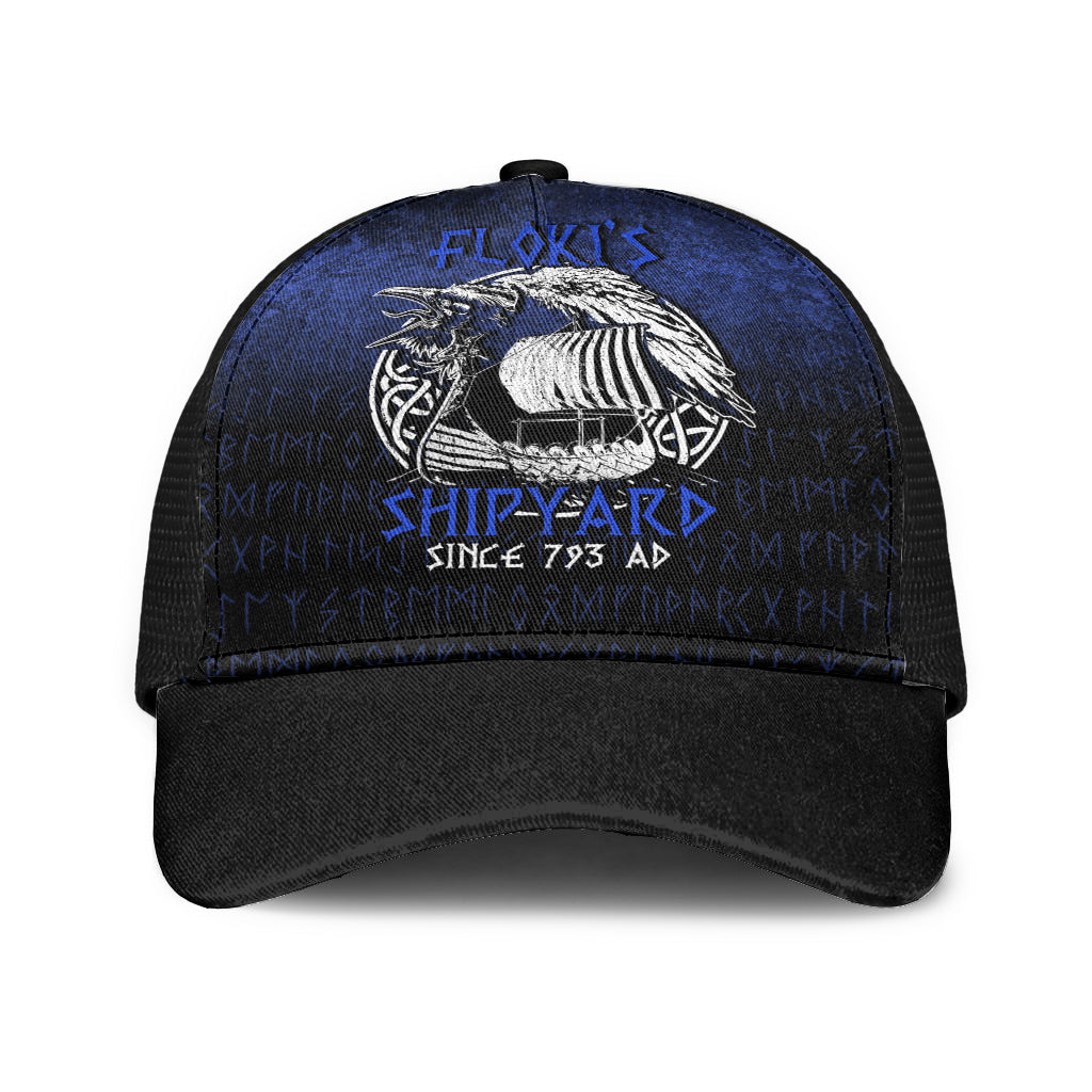 Kattegat Longboat Raven Norse Mythology Flokis Shipyard Mesh Back Cap Trucker Hats Custom Hats Gifts For Men & Women