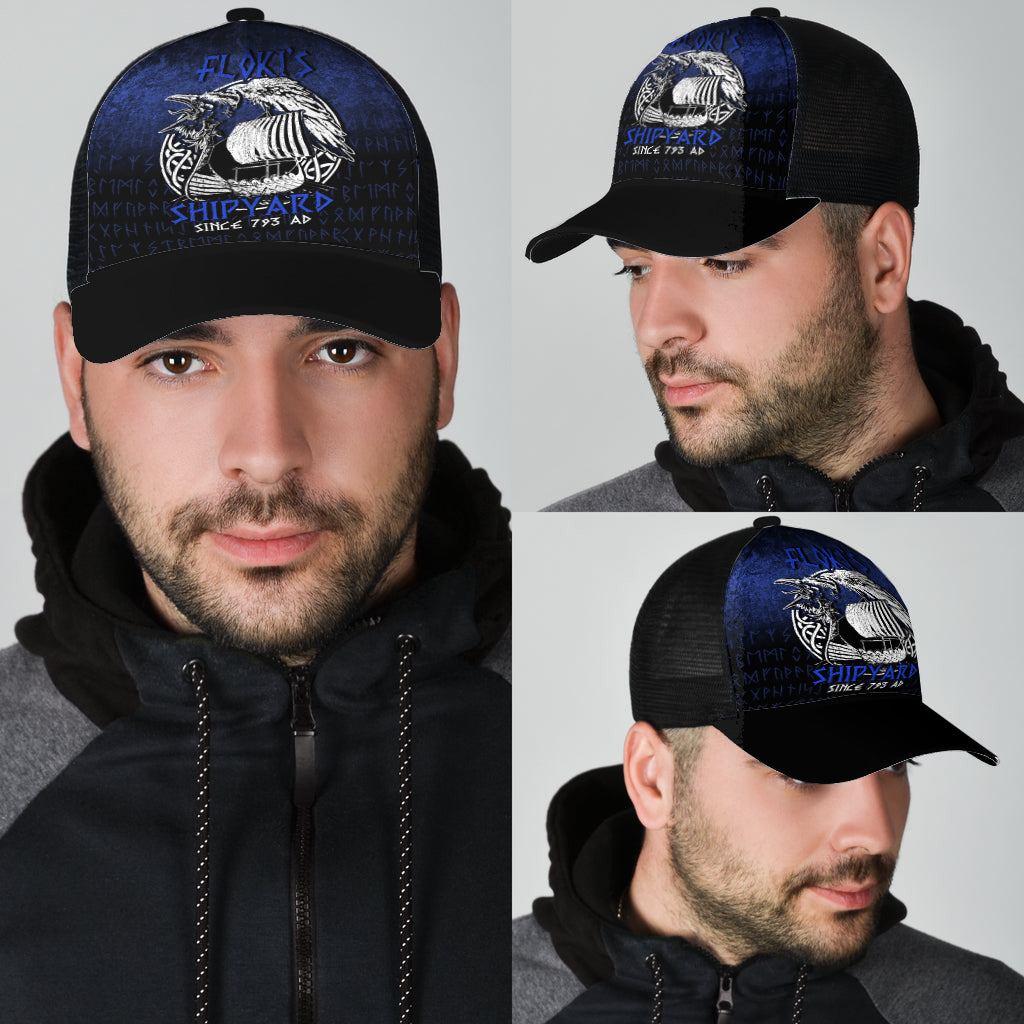 Kattegat Longboat Raven Norse Mythology Flokis Shipyard Mesh Back Cap Trucker Hats Custom Hats Gifts For Men & Women