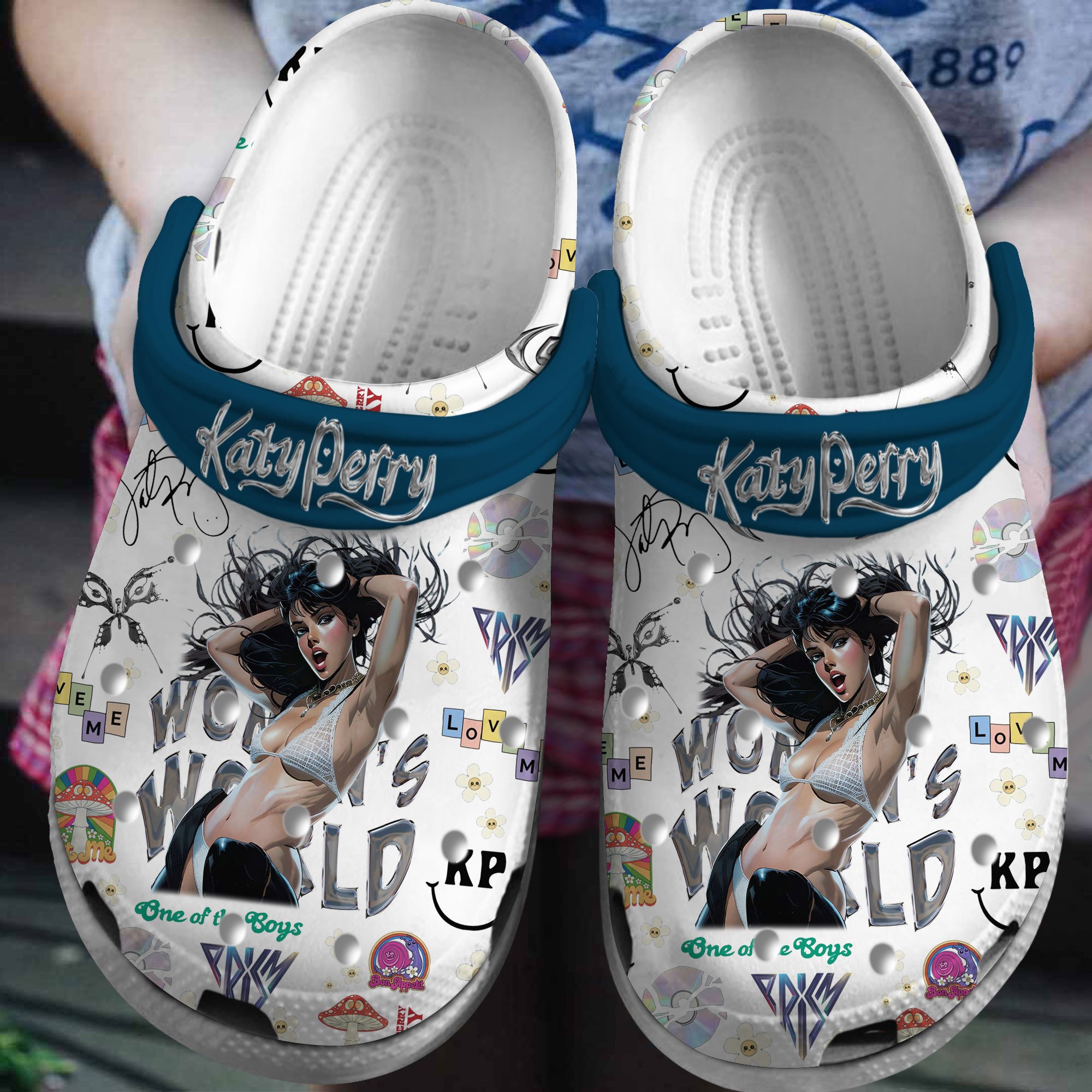 Katy Perry Music Crocs Crocband Clogs Shoes Comfortable For Men Women and Kids