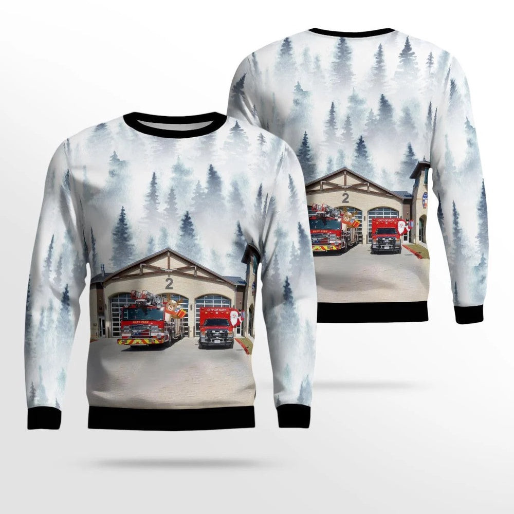 Katy Texas Katy Fire Department Christmas Ugly Sweater Xmas Unisex Sweater Christmas Gifts For Men Women