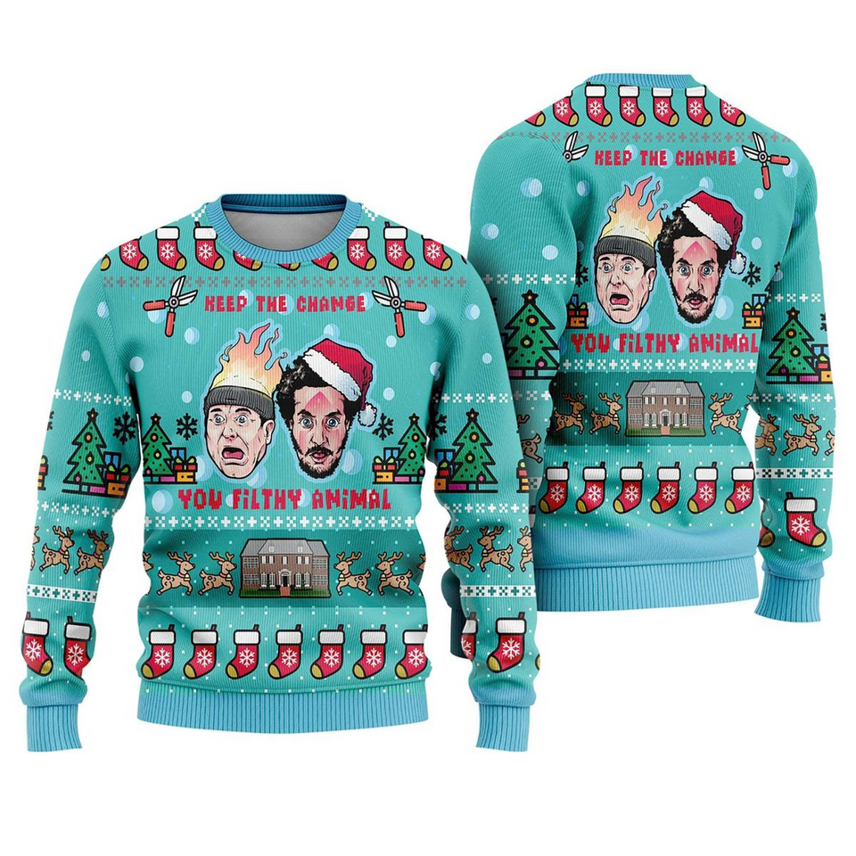 Keep The Change You Filthy Animal Ugly Christmas Sweater
