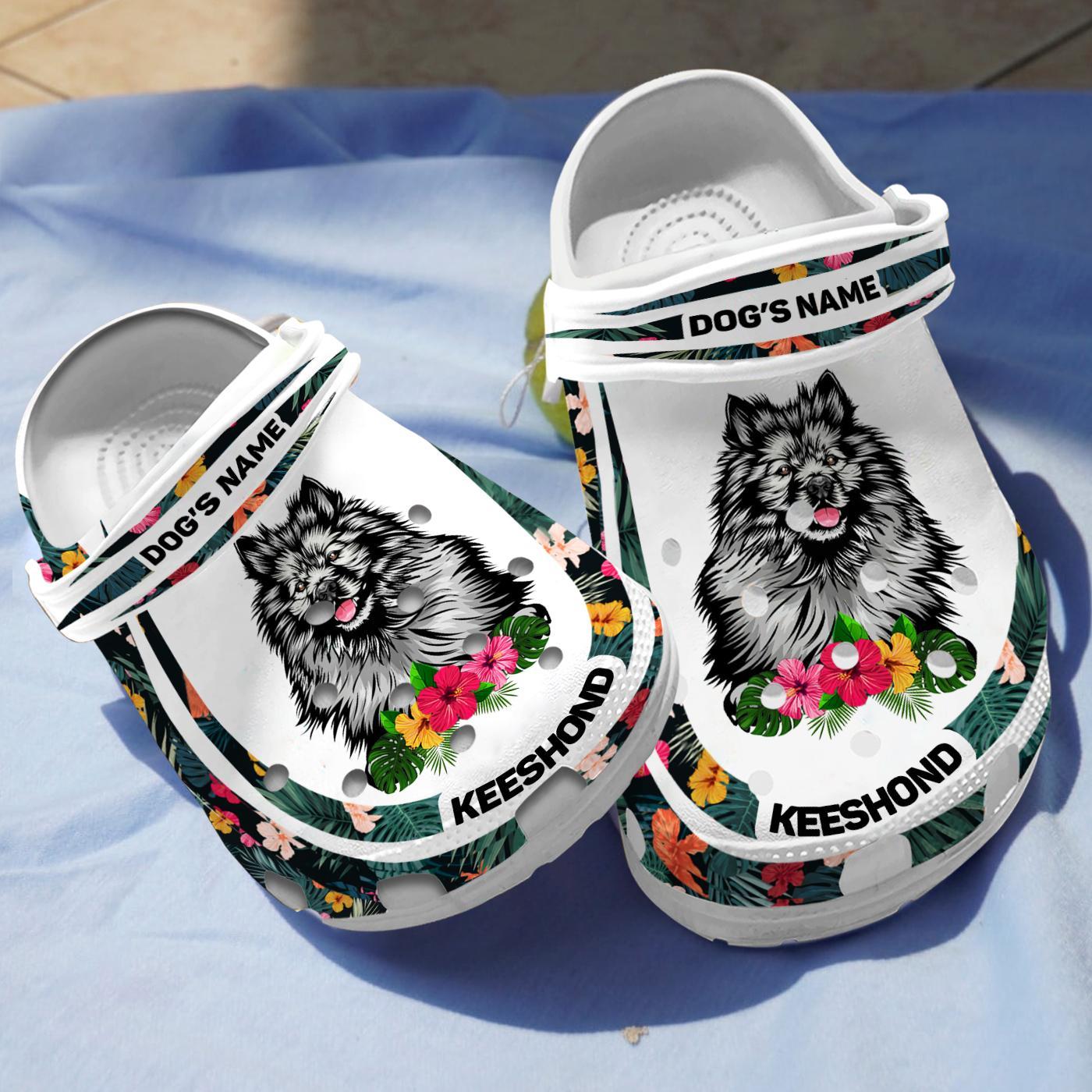 Keeshond Dog Crocs Crocband Clogs Shoes Comfortable For Men Women and Kids