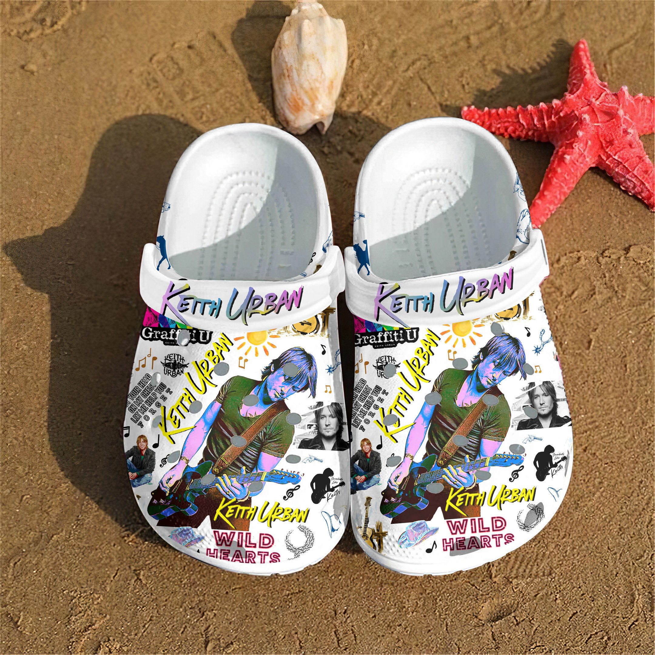 Keith Urban Music Crocs Crocband Clogs Shoes Comfortable For Men Women and Kids