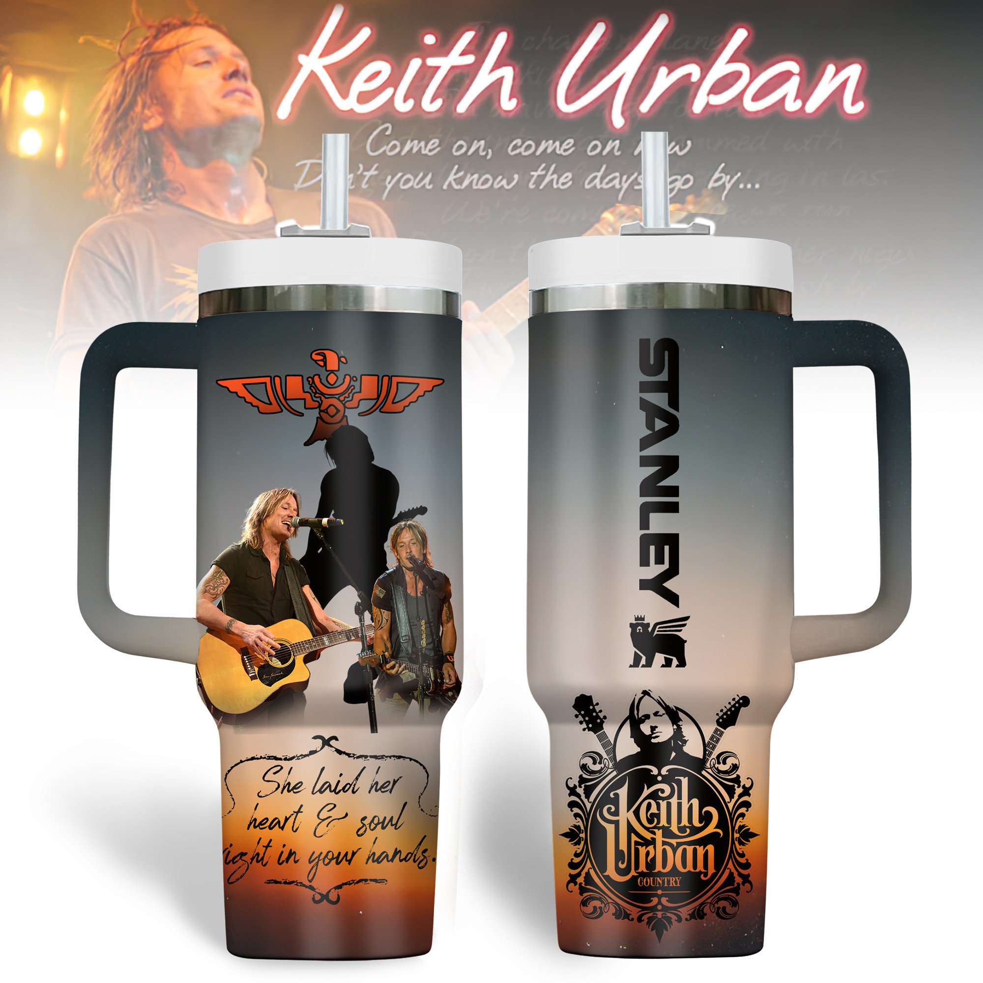 Keith Urban Music Custom Stanley Cup 40 oz 30 oz Tumbler With HandleTVC2301182