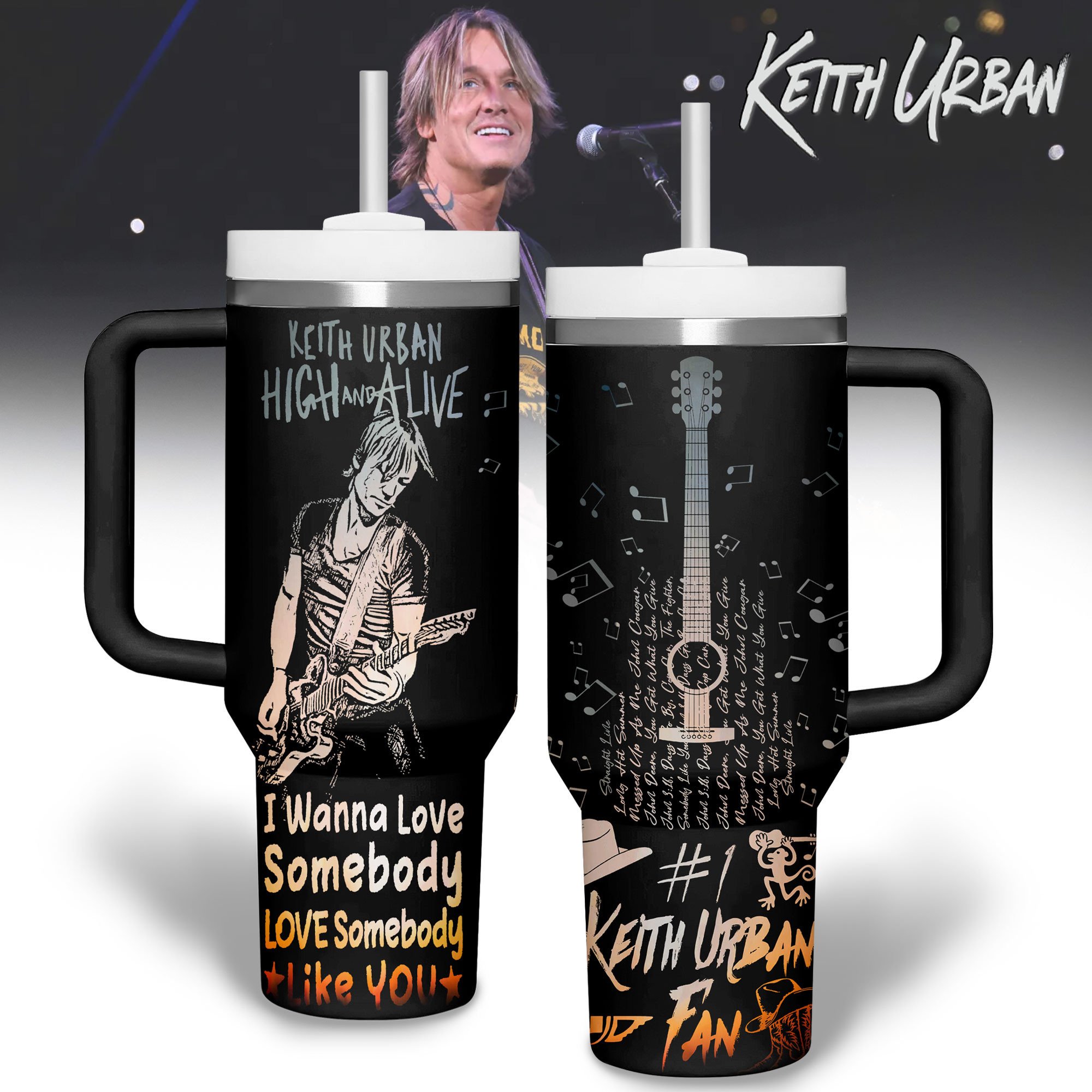 Keith Urban Music Custom Stanley Cup 40 oz 30 oz Tumbler With HandleTVC2301182