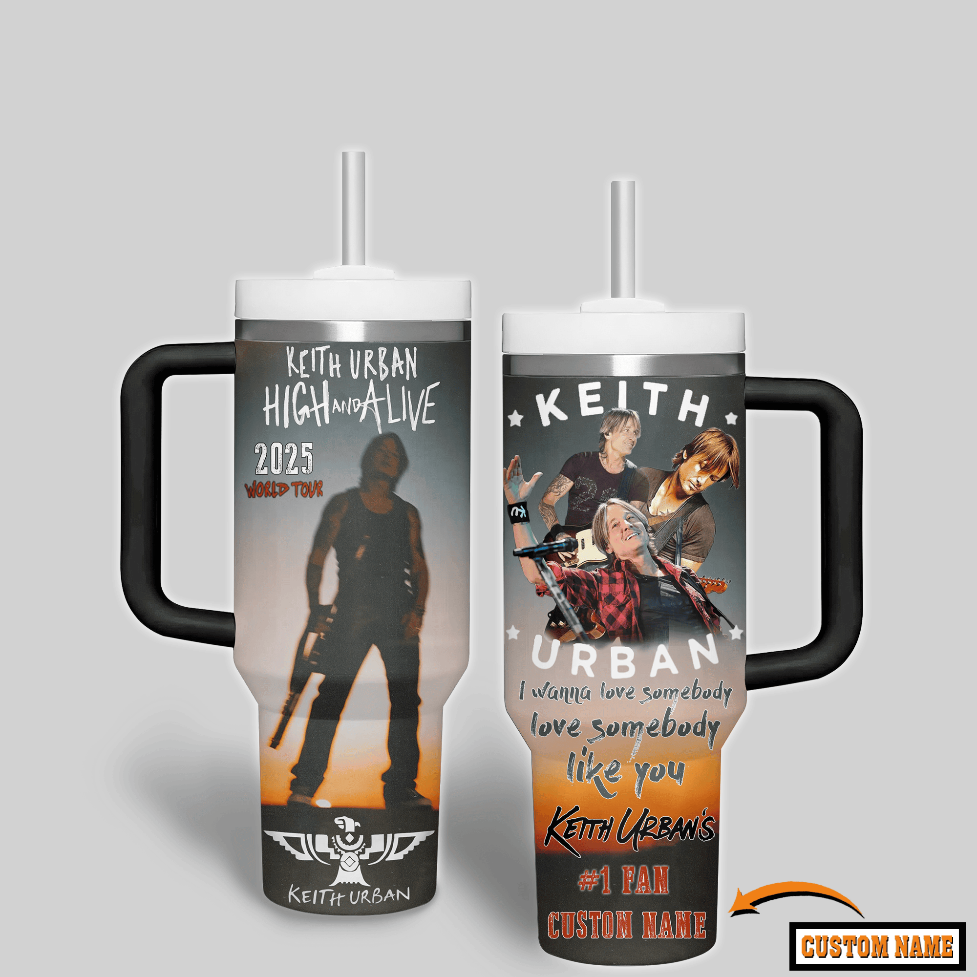 Keith Urban Music Custom Stanley Cup 40 oz 30 oz Tumbler With HandleTVC2301280 - Image 2