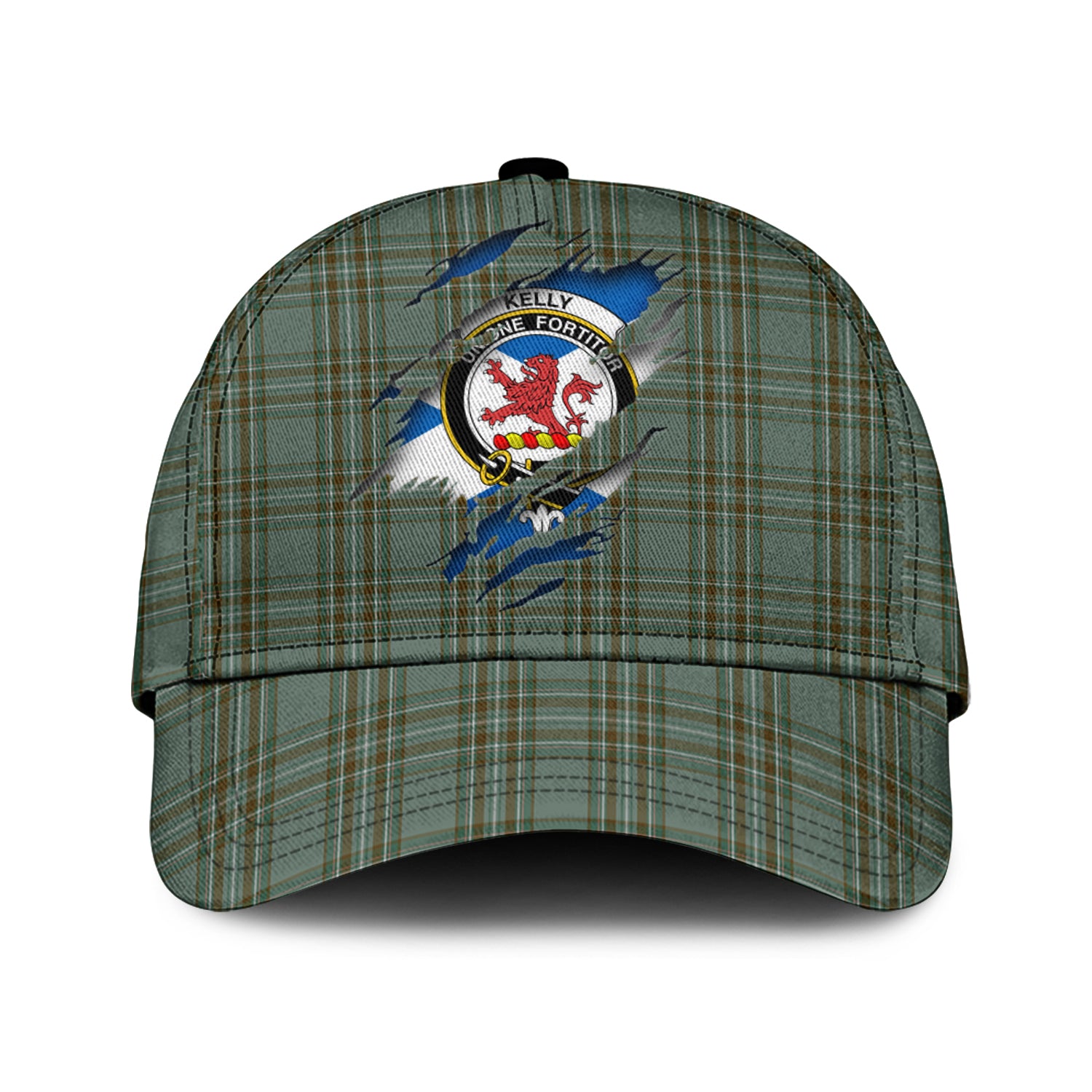 Kelly Dress Tartan Plaid Cap, Family Crest In Me Style Tartan Baseball Cap TS23 Trucker Hats Custom Hats Gifts For Men & Women