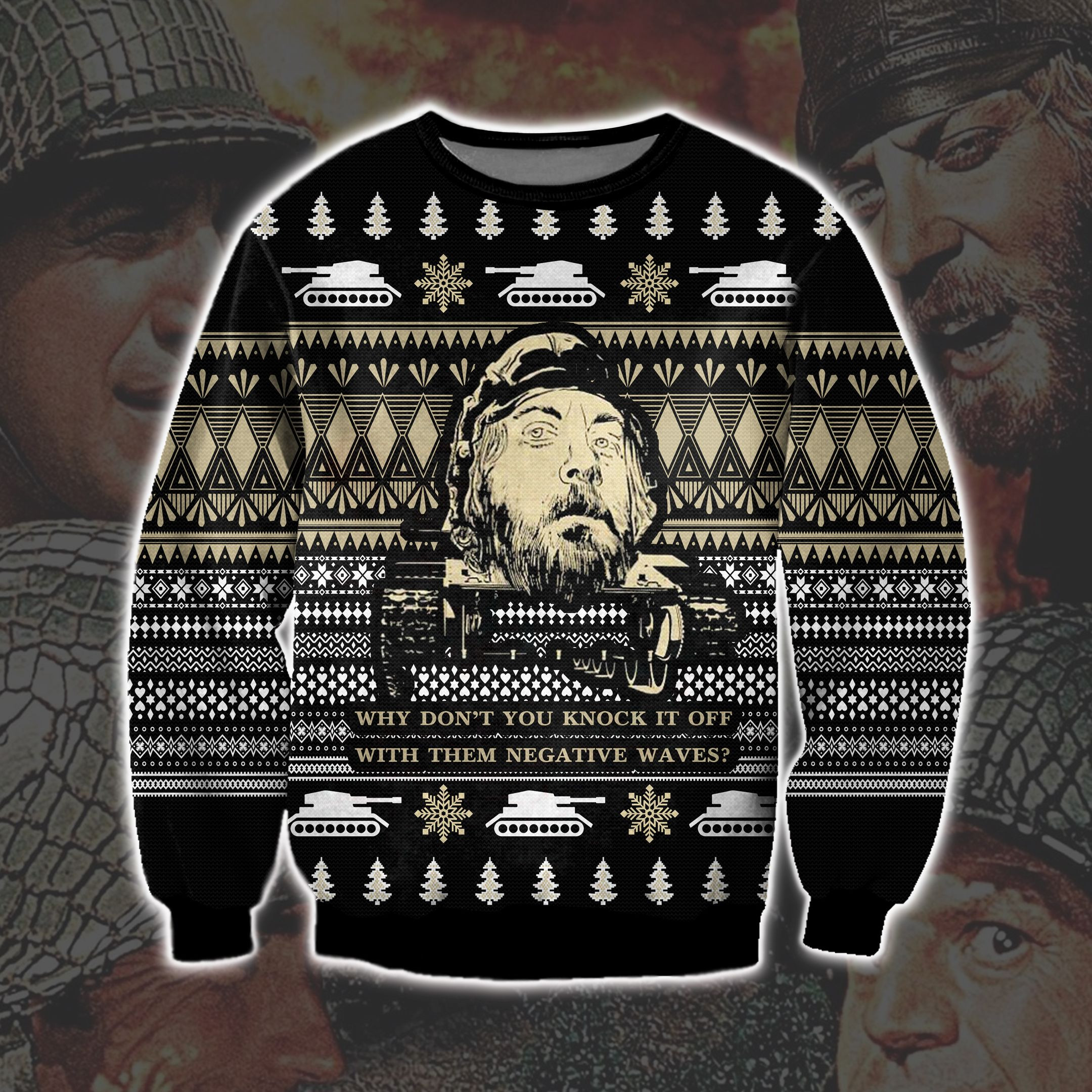Kelly'S Heroes 3D Print Ugly Christmas Sweater Adult 3D Funny Matching for family