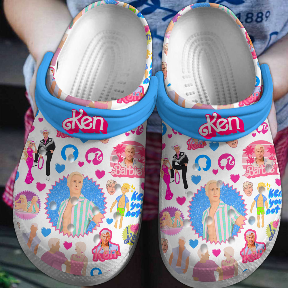 Ken Barbie Movie Crocs Crocband Clogs Shoes Comfortable For Men Women and Kids