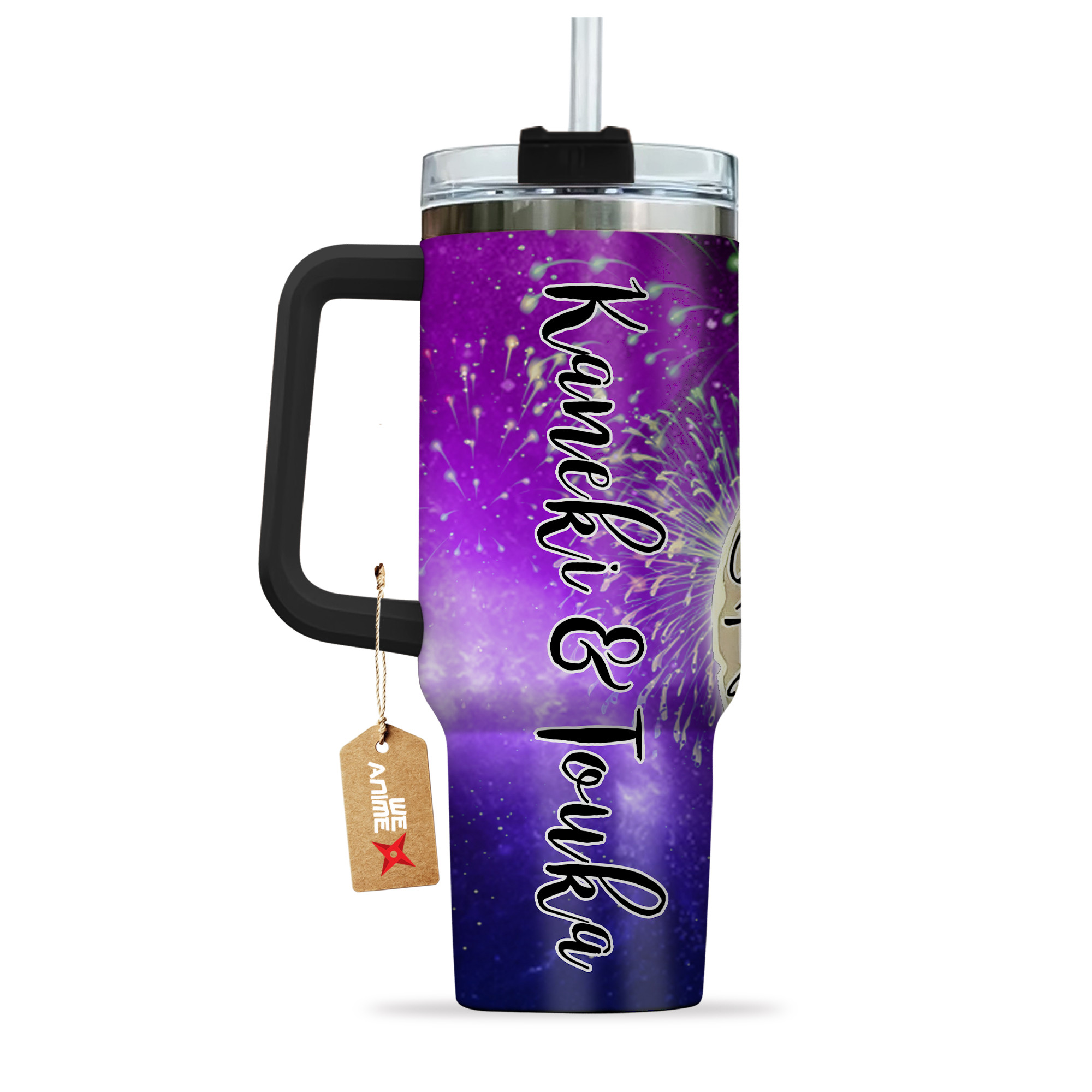 Ken Kaneki & Touka Tokyo Ghoul Anime Valentine Custom Stanley Cup 40 oz 30 oz Tumbler With HandleTVC2301167 - Image 3