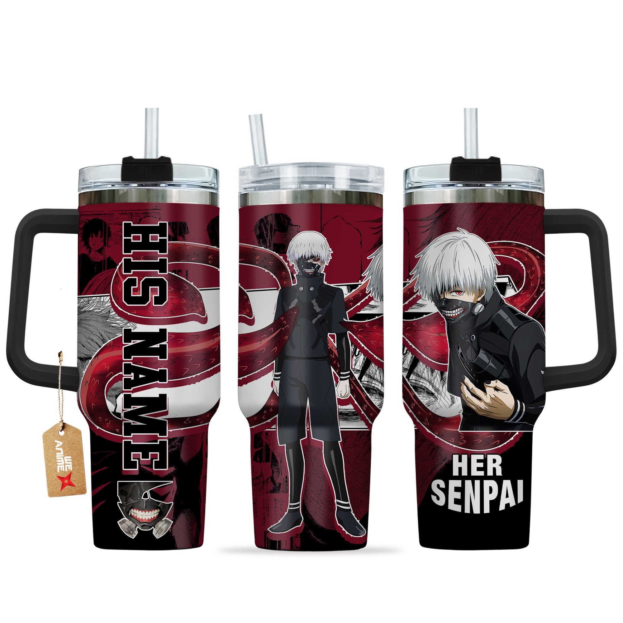 Ken Kaneki Tokyo Ghoul Anime Custom Stanley Cup 40 oz 30 oz Tumbler With HandleTVC2301135