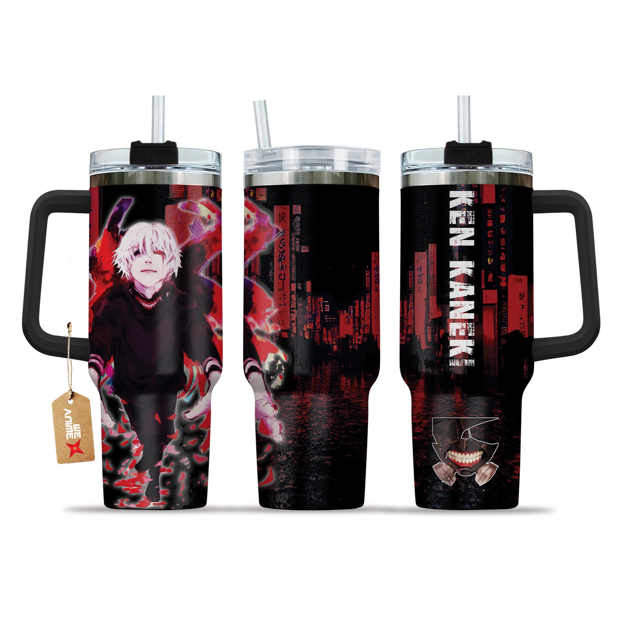 Ken Kaneki Tokyo Ghoul Anime Custom Stanley Cup 40 oz 30 oz Tumbler With HandleTVC2301210