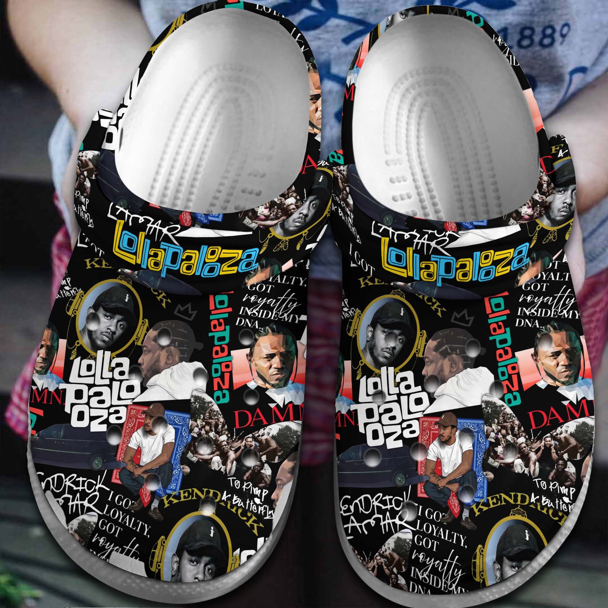 kendrick lamar Lollapalooza Music Crocs Crocband Clogs Shoes Comfortable For Men Women and Kids