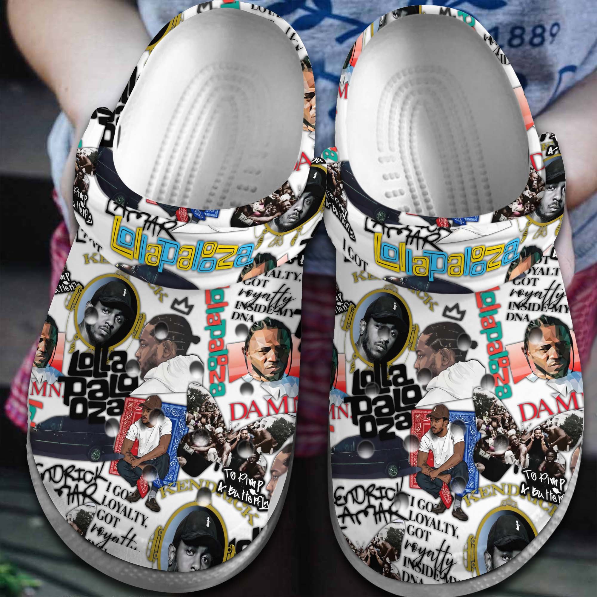 kendrick lamar Lollapalooza Music Crocs Crocband Clogs Shoes Comfortable For Men Women and Kids