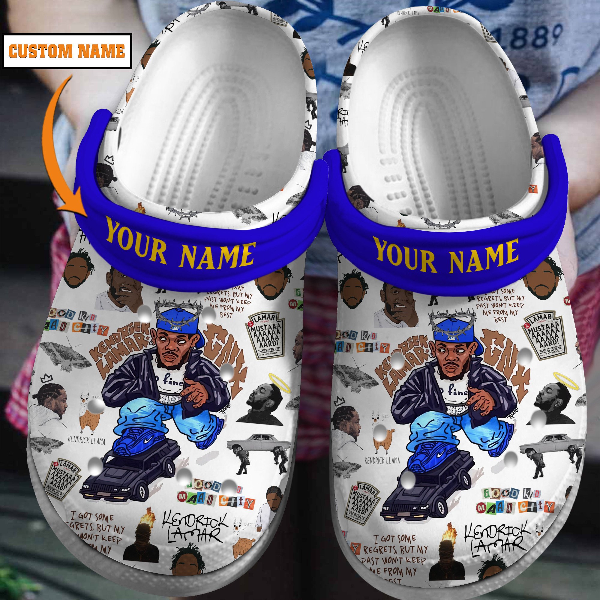 Kendrick Lamar Music Crocs Crocband Clogs Shoes Comfortable For Men Women and Kids