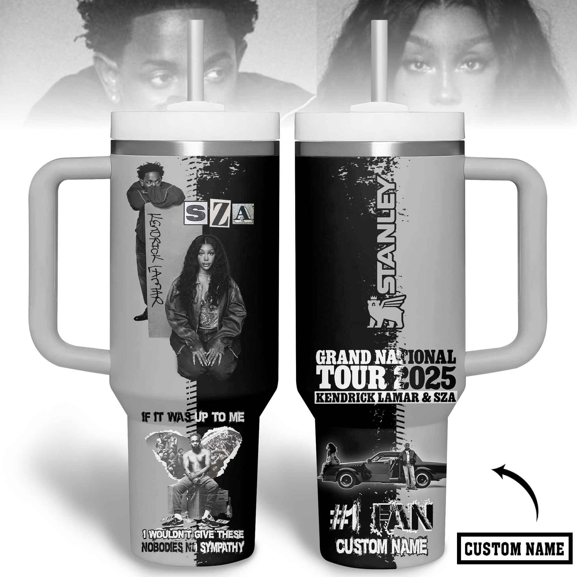 Kendrick Lamar x SZA Music Custom Stanley Cup 40 oz 30 oz Tumbler With HandleTVC2301279