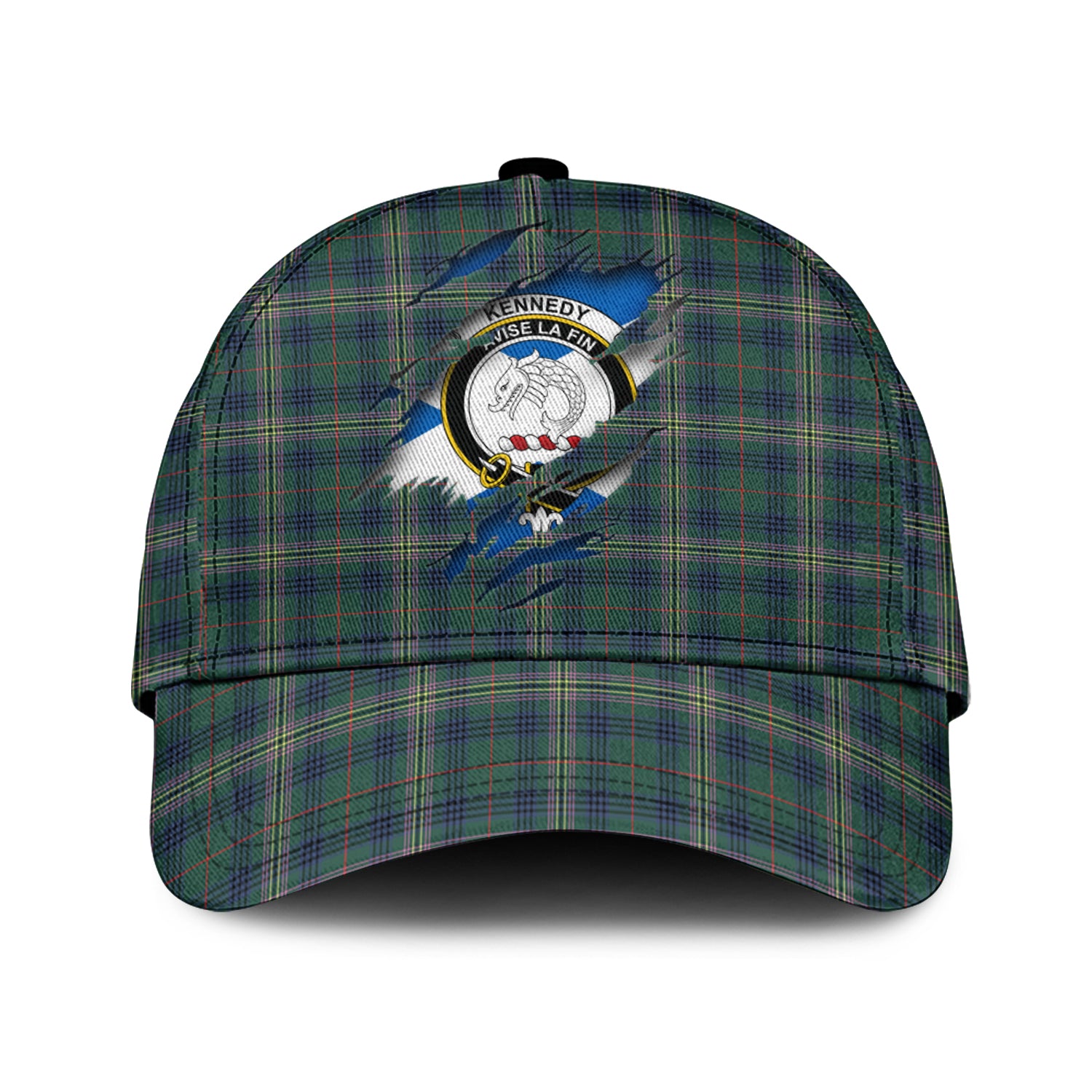 Kennedy Modern Tartan Plaid Cap, Family Crest In Me Style Tartan Baseball Cap TS23 Trucker Hats Custom Hats Gifts For Men & Women