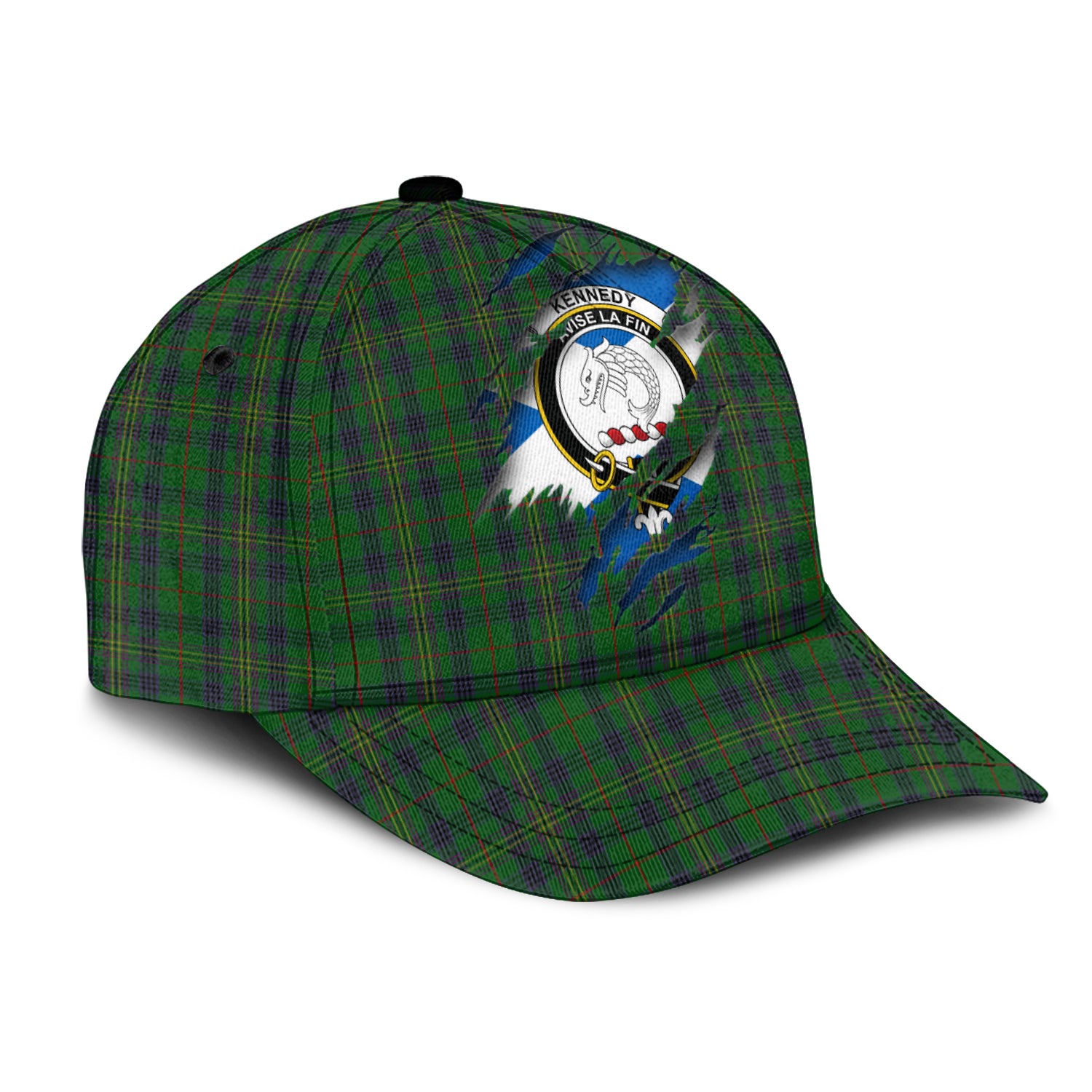 Kennedy Tartan Plaid Cap, Family Crest In Me Style Tartan Baseball Cap TS23 Trucker Hats Custom Hats Gifts For Men & Women