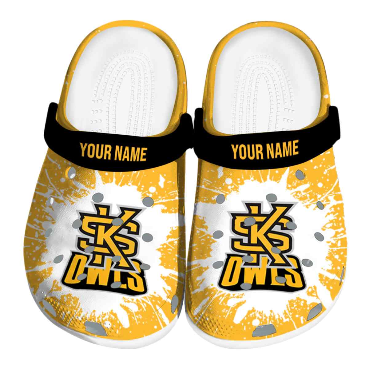 Kennesaw State Owls NCAA Sport Crocs Crocband Clogs Shoes Comfortable For Men Women and Kids