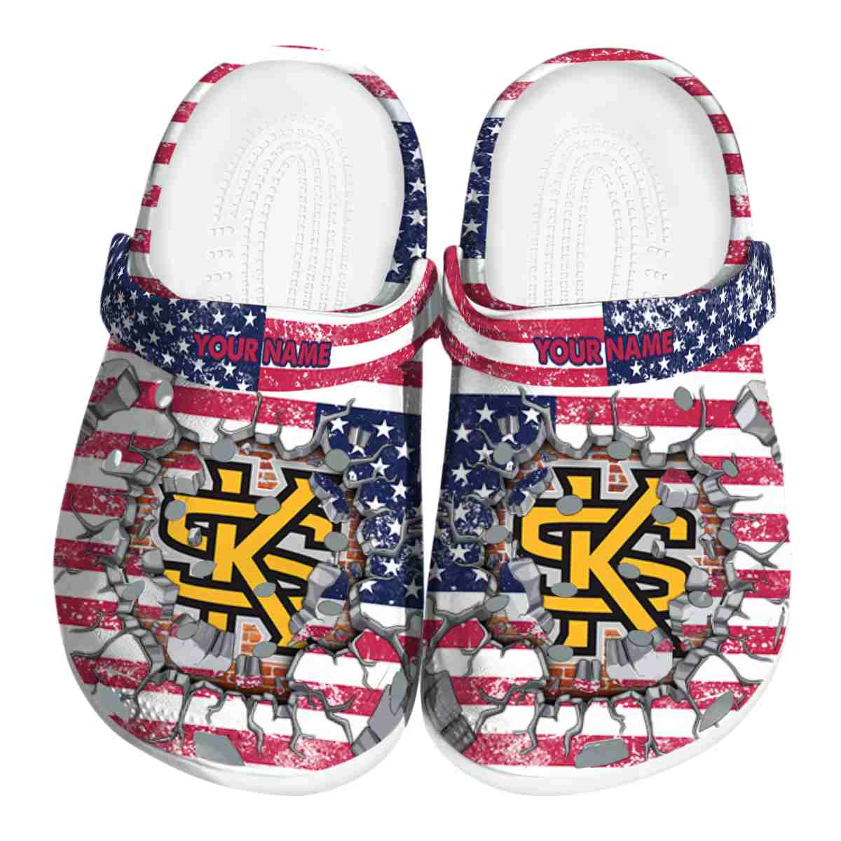 Kennesaw State Owls NCAA Sport Crocs Crocband Clogs Shoes Comfortable For Men Women and Kids