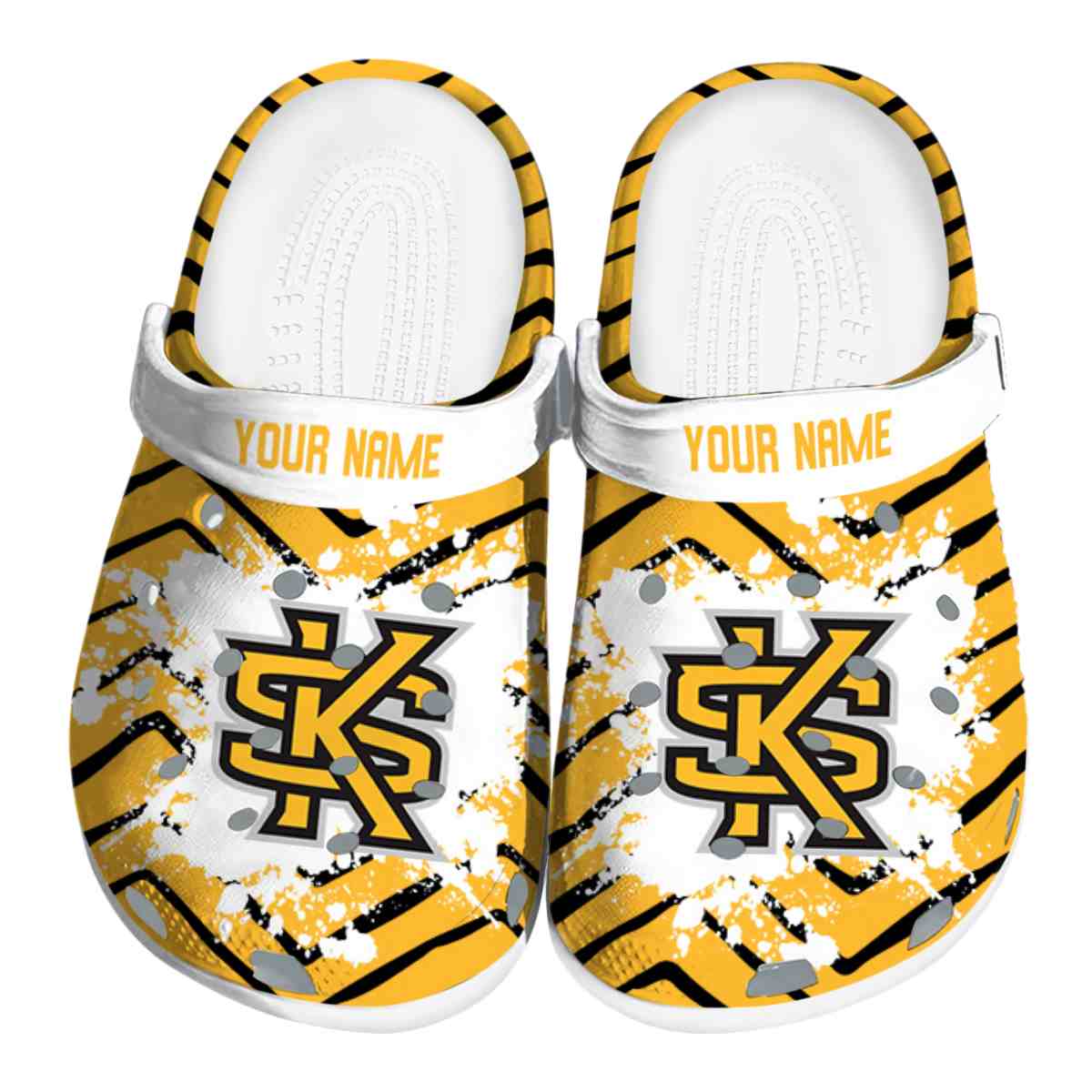 Kennesaw State Owls NCAA Sport Crocs Crocband Clogs Shoes Comfortable For Men Women and Kids