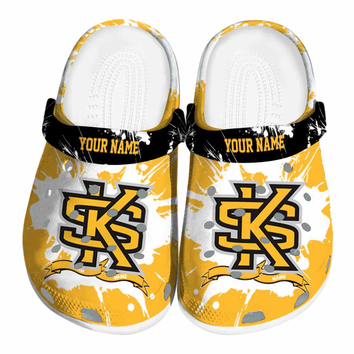 Kennesaw State Owls NCAA Sport Crocs Crocband Clogs Shoes Comfortable For Men Women and Kids