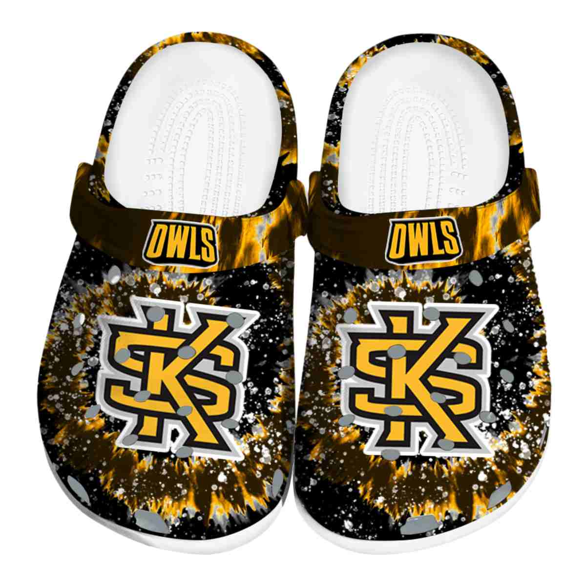 Kennesaw State Owls NCAA Sport Crocs Crocband Clogs Shoes Comfortable For Men Women and Kids
