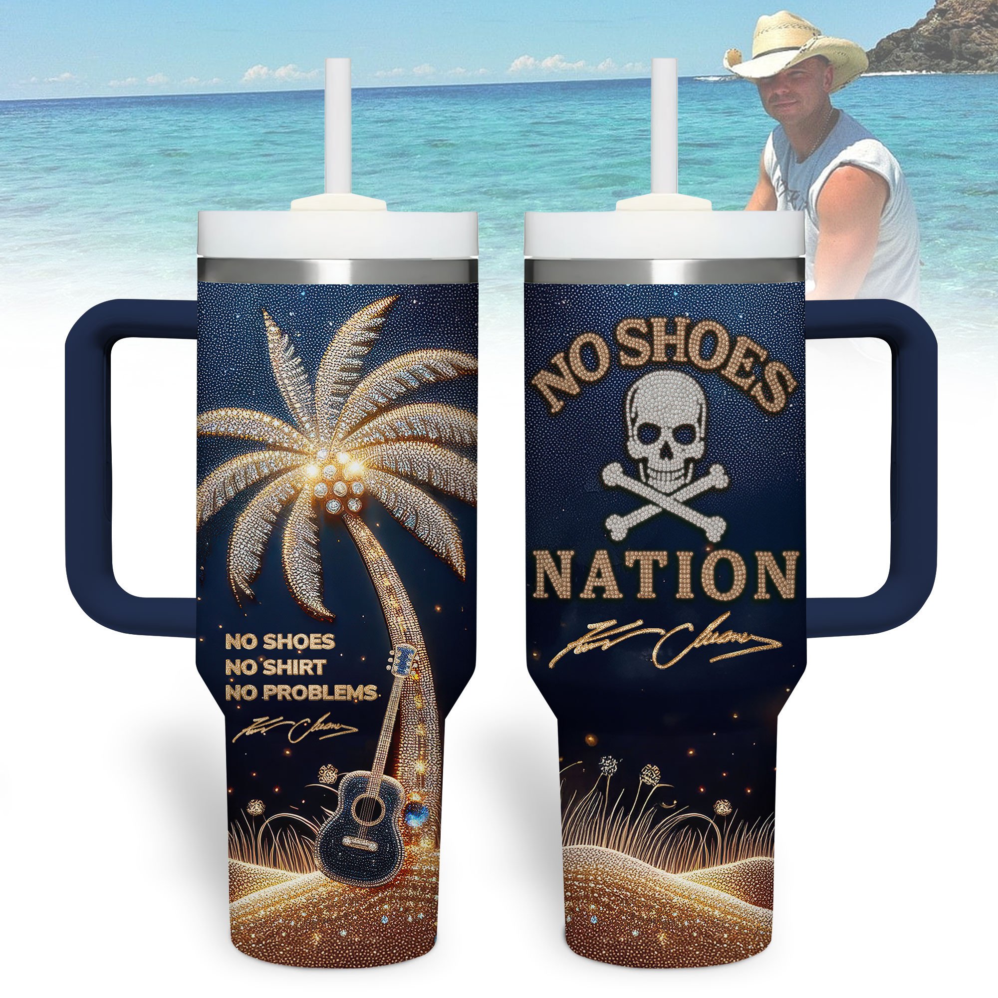 Kenny Chesney Music Custom Stanley Cup 40 oz 30 oz Tumbler With HandleTVC2301181