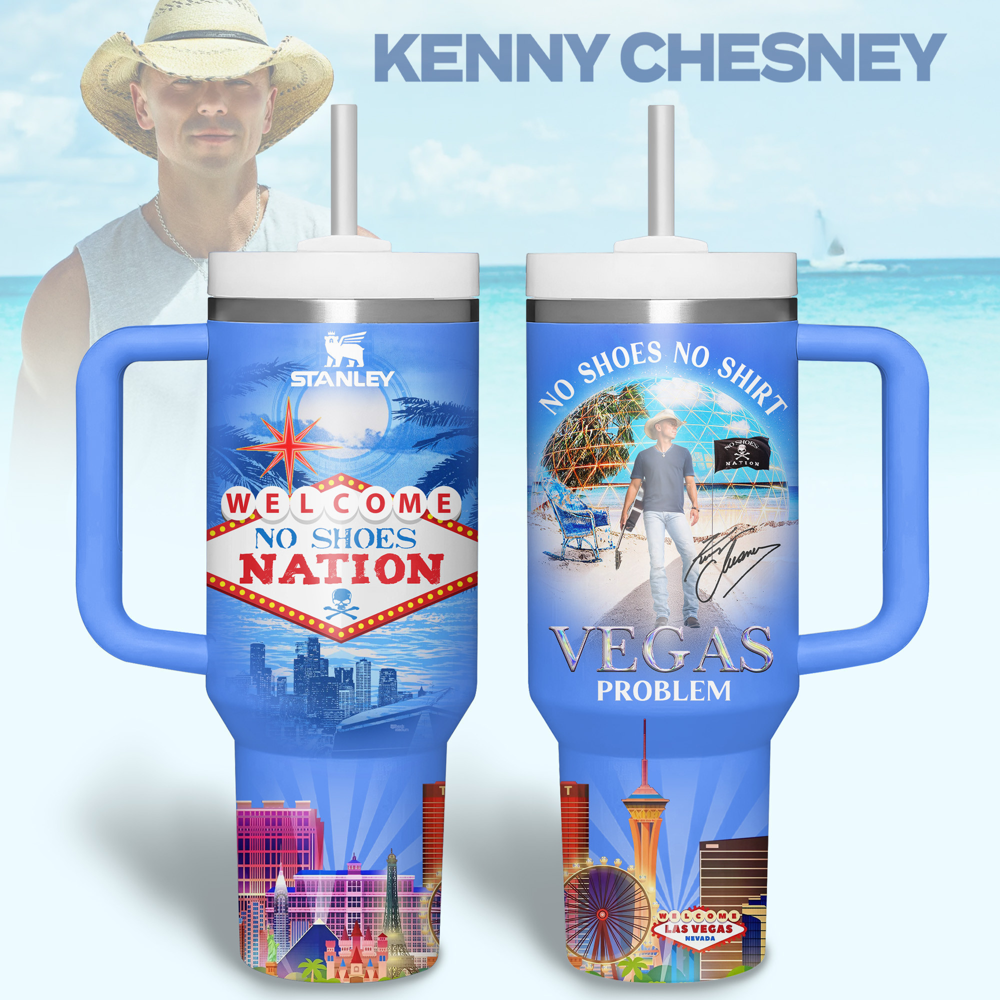Kenny Chesney Music Custom Stanley Cup 40 oz 30 oz Tumbler With HandleTVC2301182