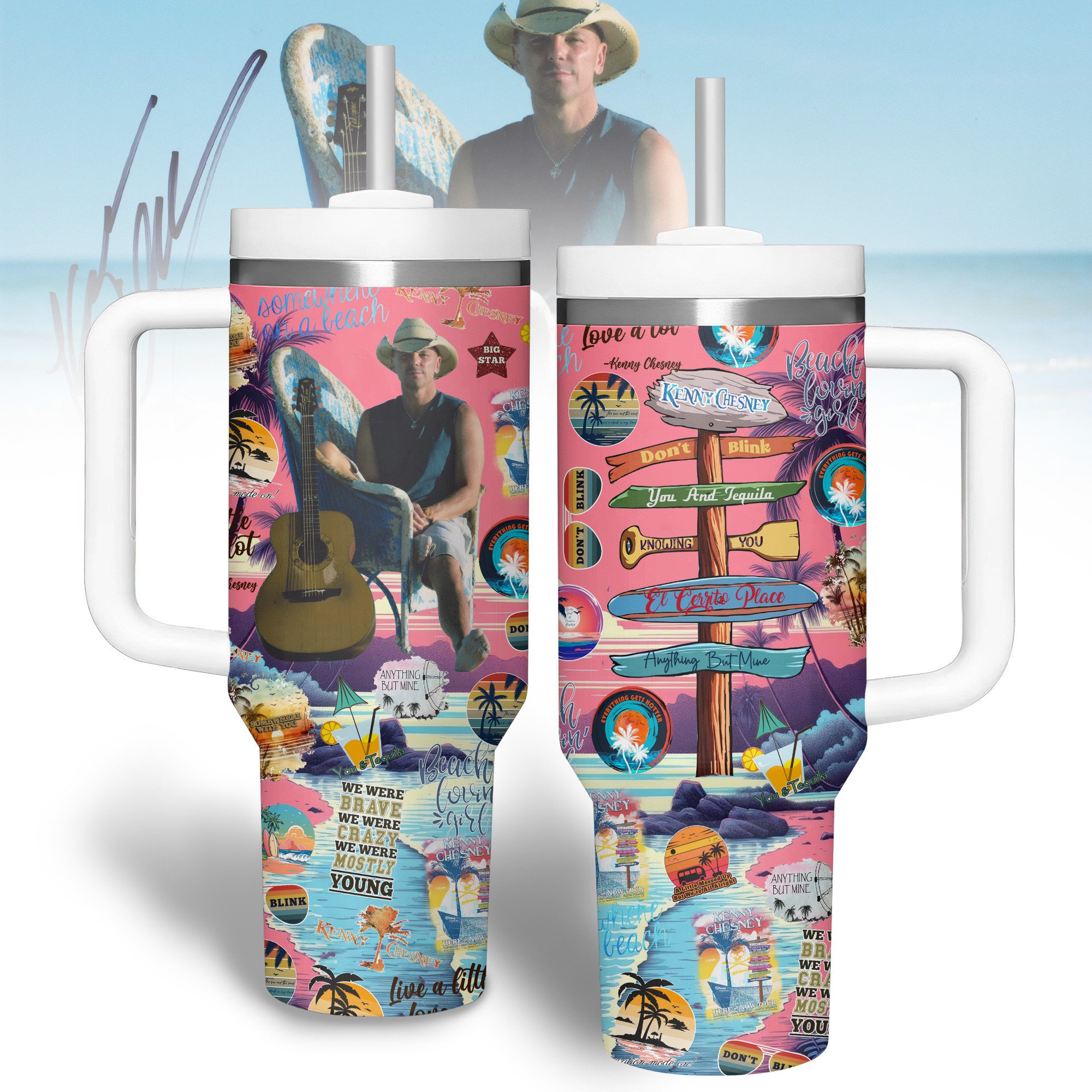 Kenny Chesney Music Custom Stanley Cup 40 oz 30 oz Tumbler With HandleTVC2301308