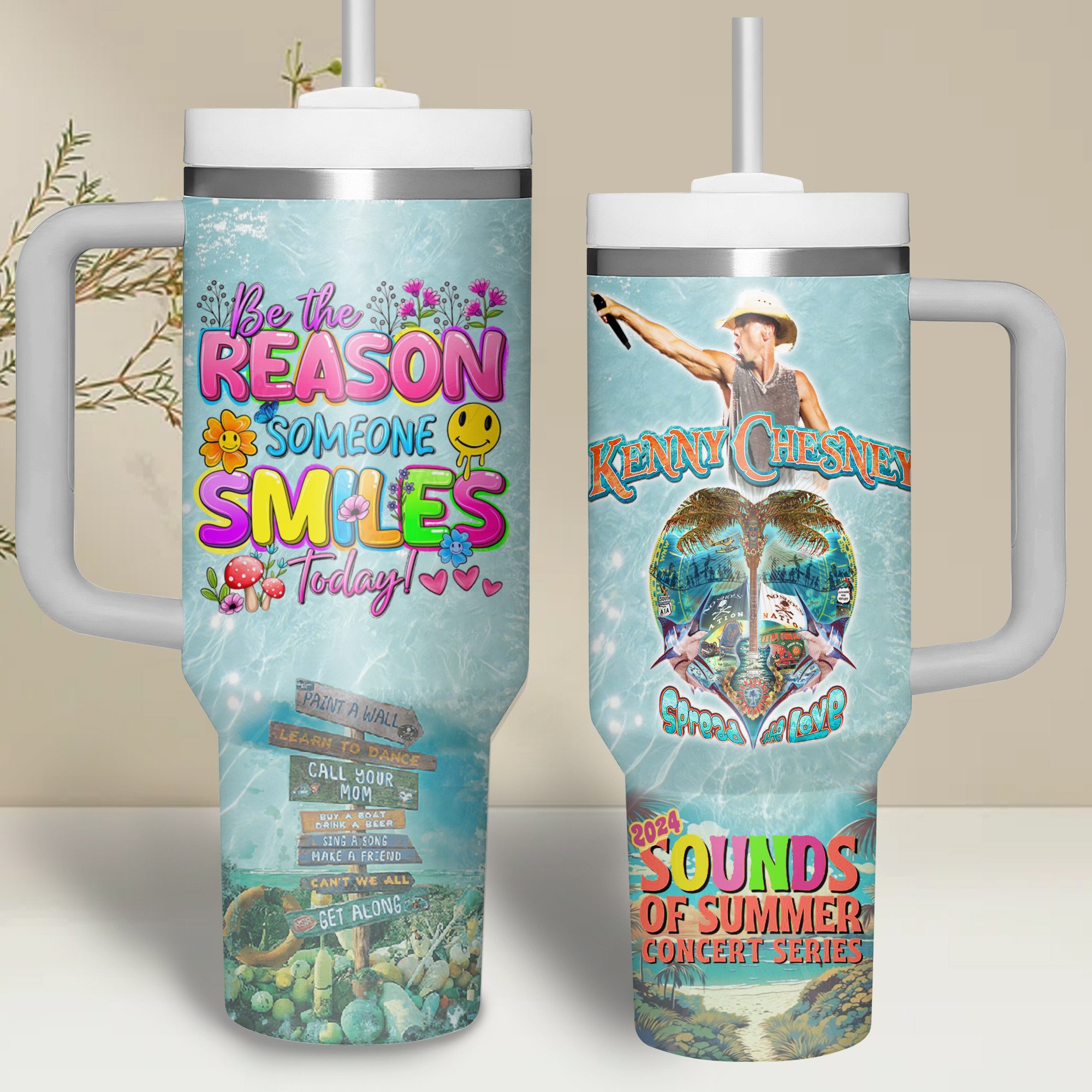 Kenny Chesney Music Custom Stanley Cup 40 oz 30 oz Tumbler With HandleTVC2301507